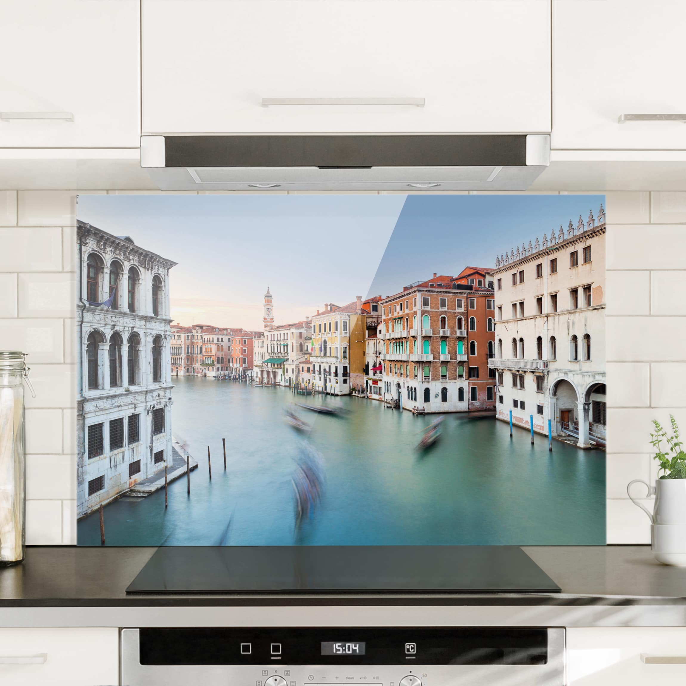 Glas Spritzschutz Canale Grande Blick von der Rialtobrücke Venedig