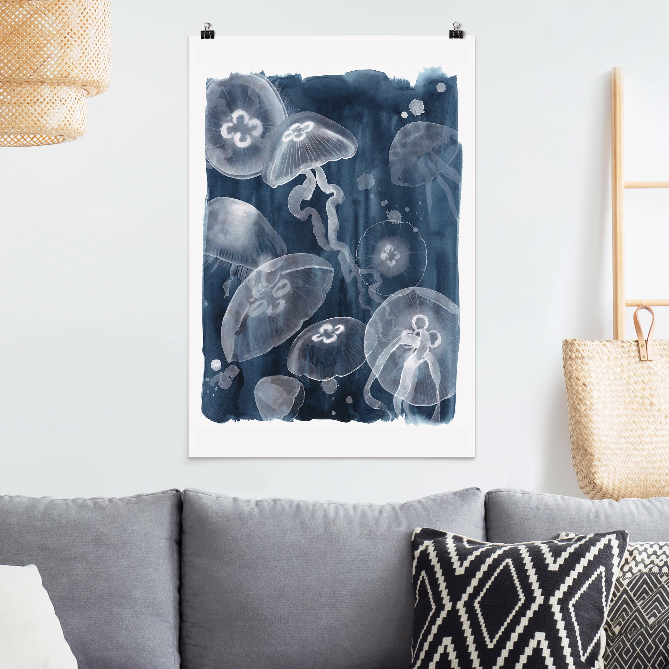 Poster - Hochformat Mondmedusen I