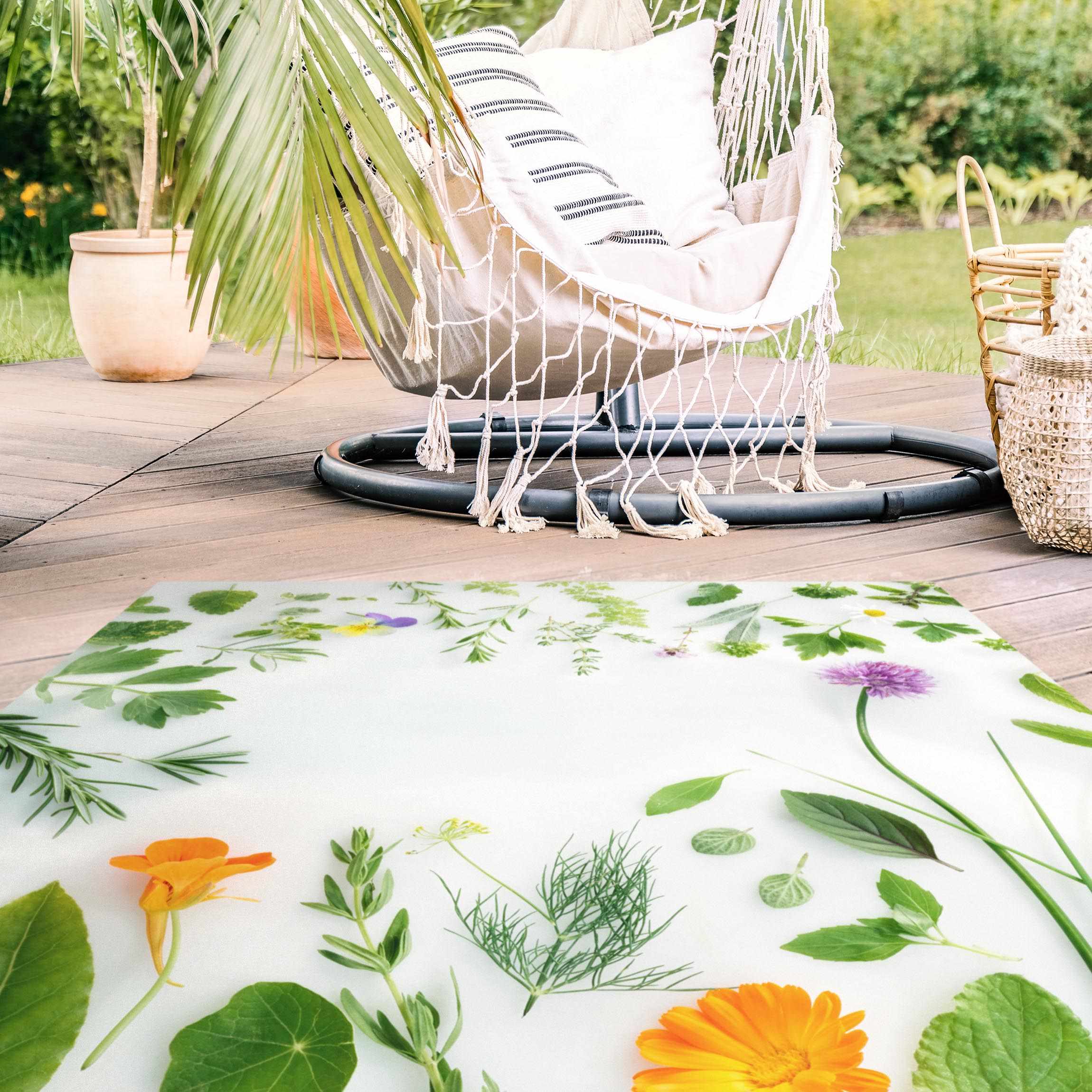 Vinylteppich Kräuter und Blüten