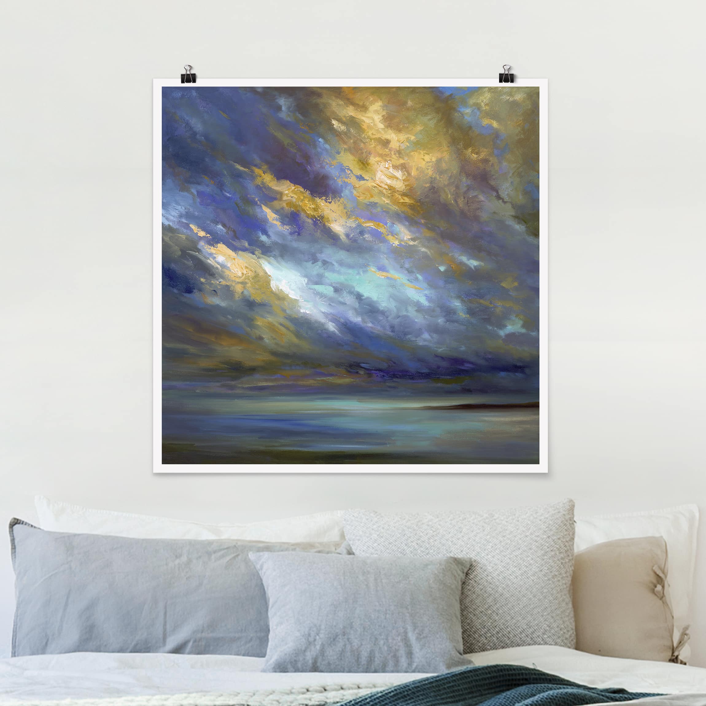 Poster - Quadrat Himmel über Küste