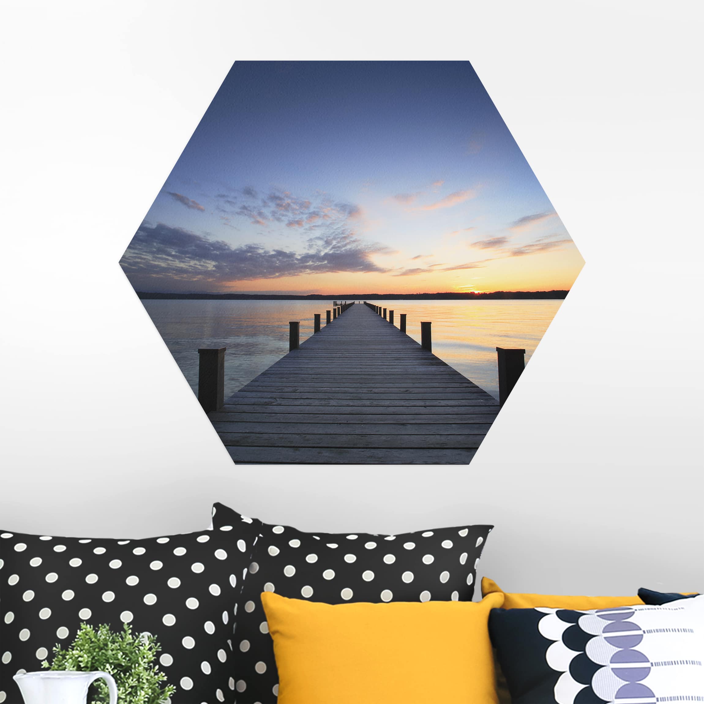 Hexagon-Alu-Dibond Bild Ort der Ruhe