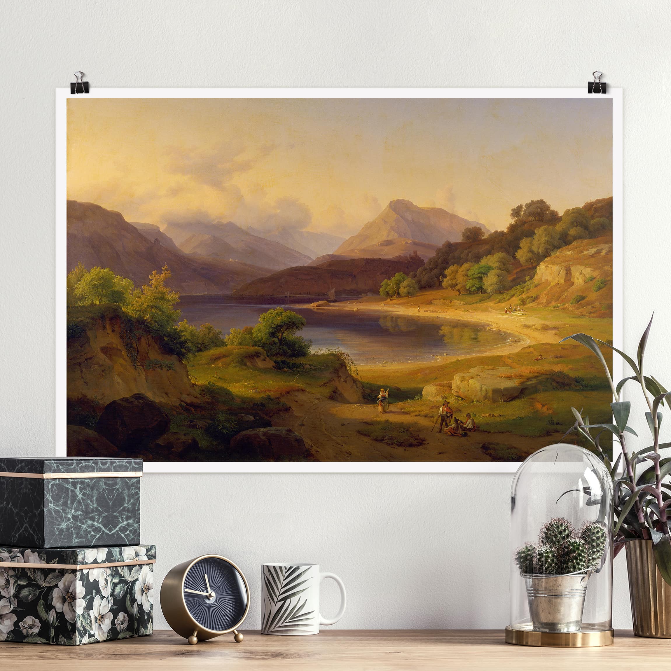 Poster - Querformat Louis Gurlitt - Nördlicher Teil des Gardasees