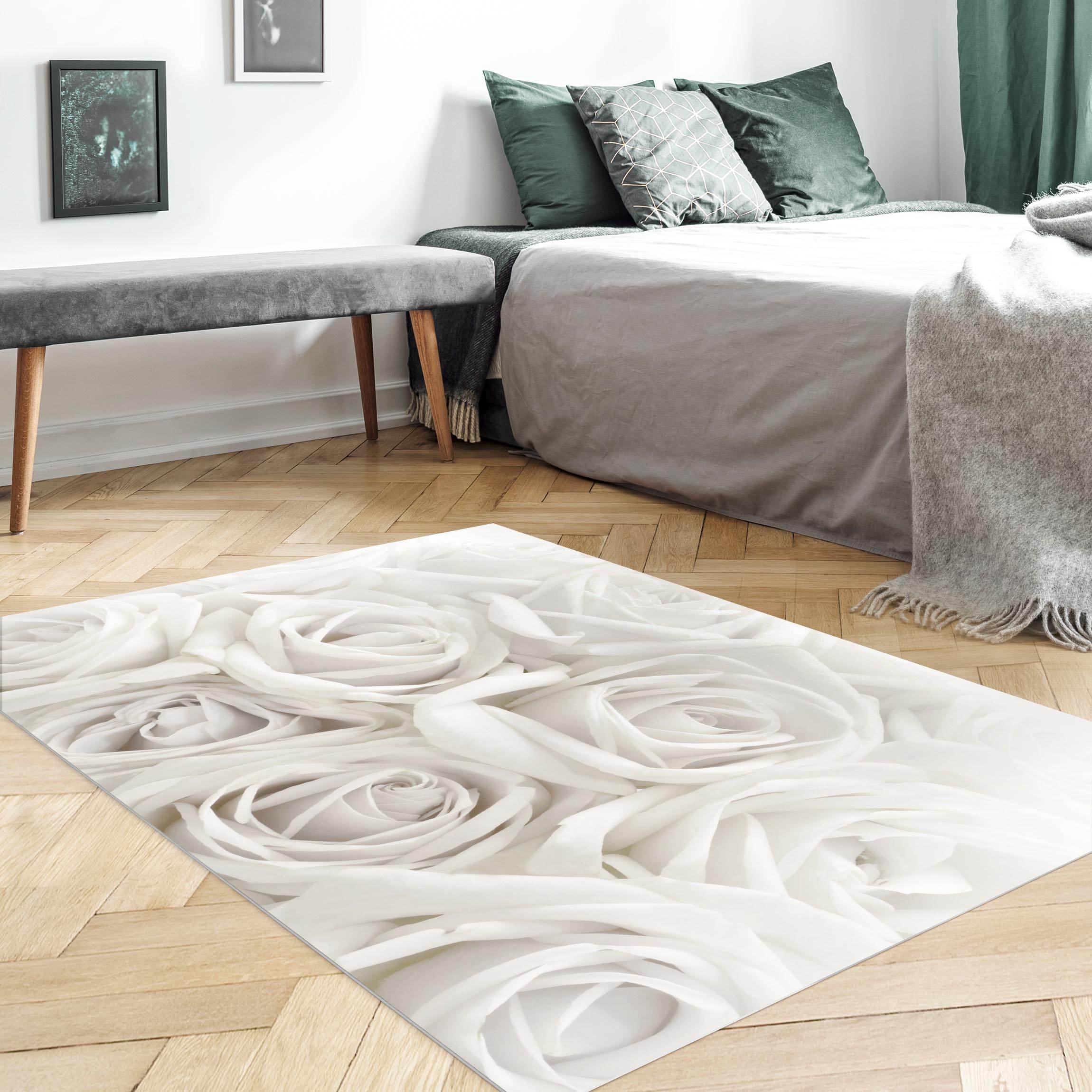 Vinylteppich Weiße Rosen