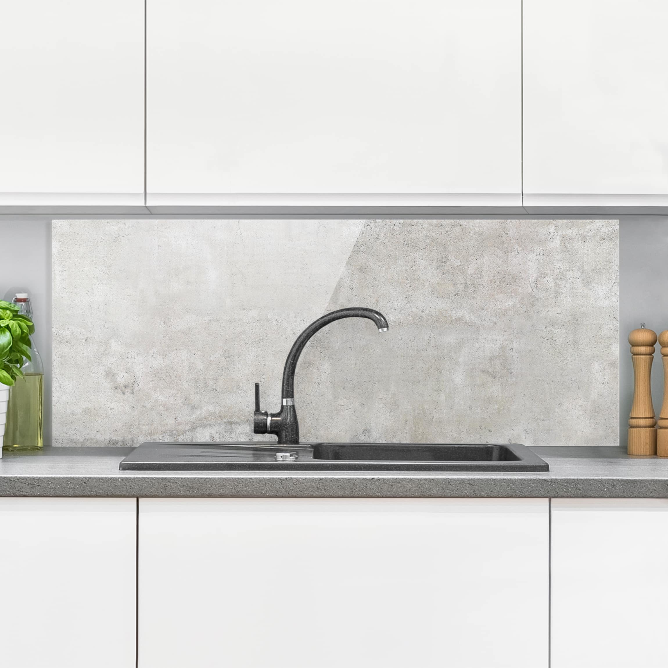 Glas Spritzschutz Shabby Betonoptik