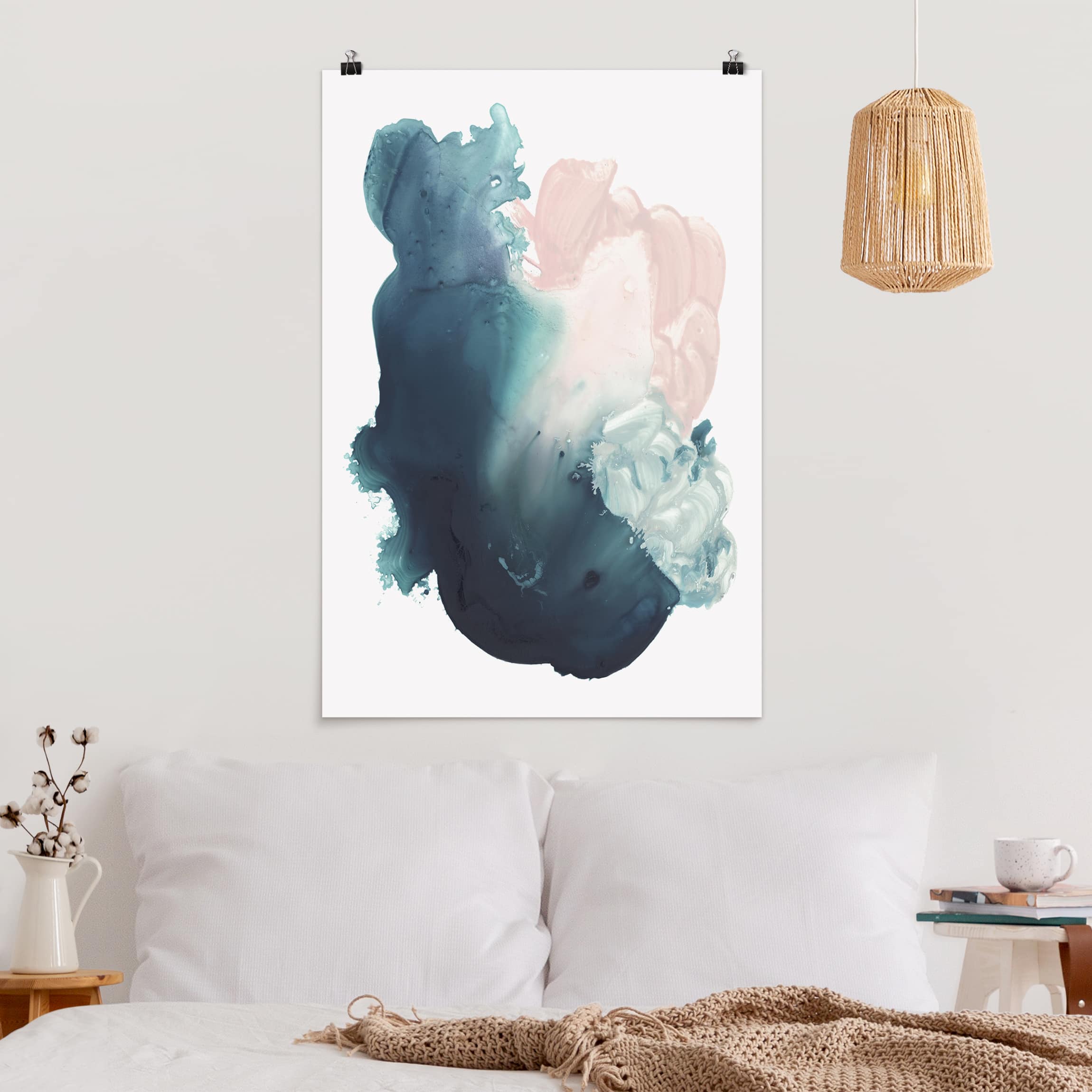 Poster - Hochformat Wogender Rosenquarz I