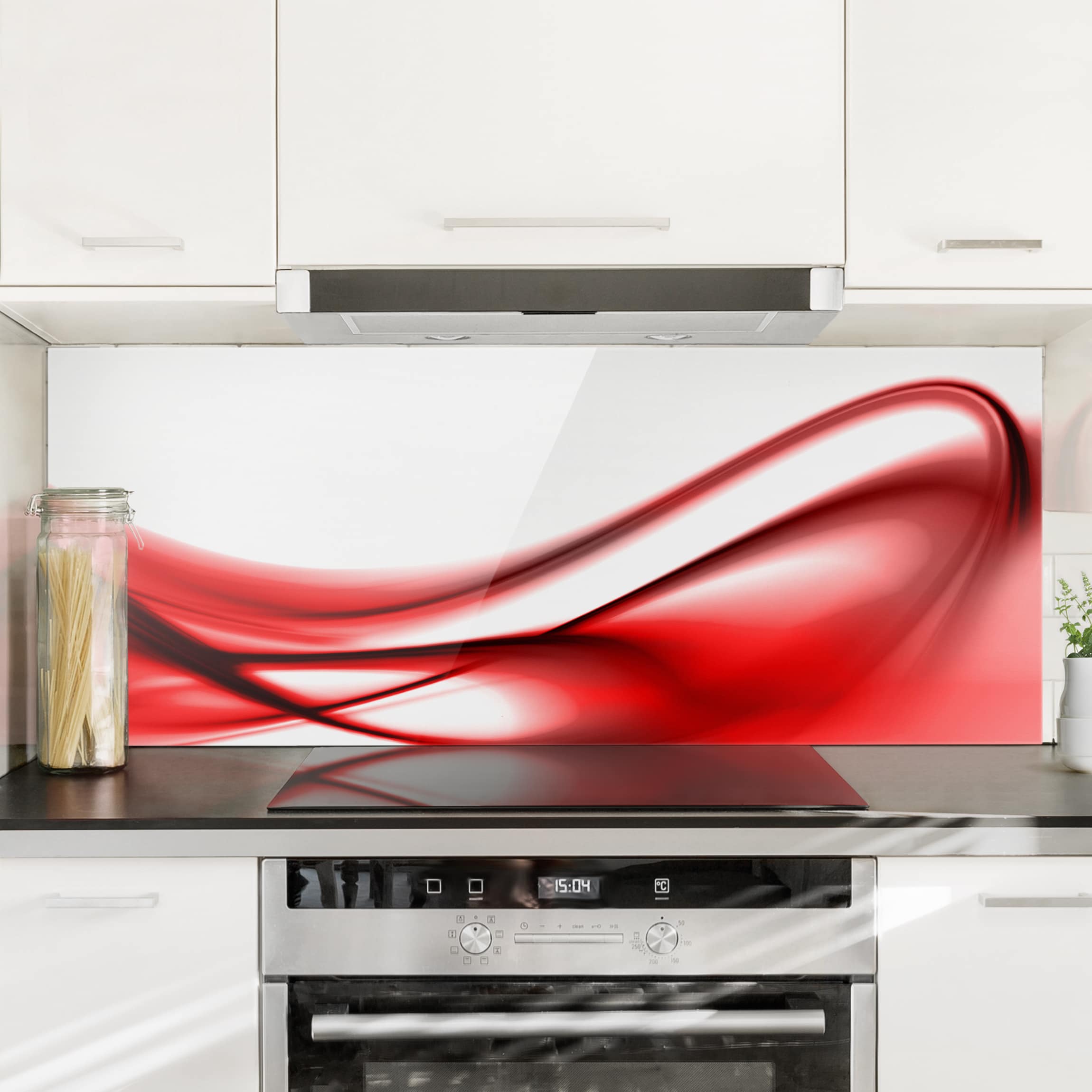 Glas Spritzschutz Red Touch