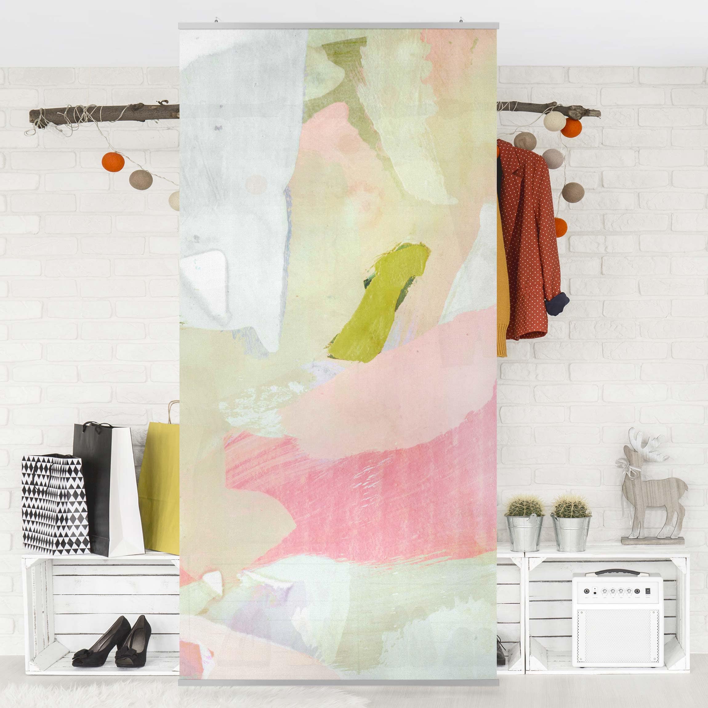 Raumteiler Klangspiel in Rosé I