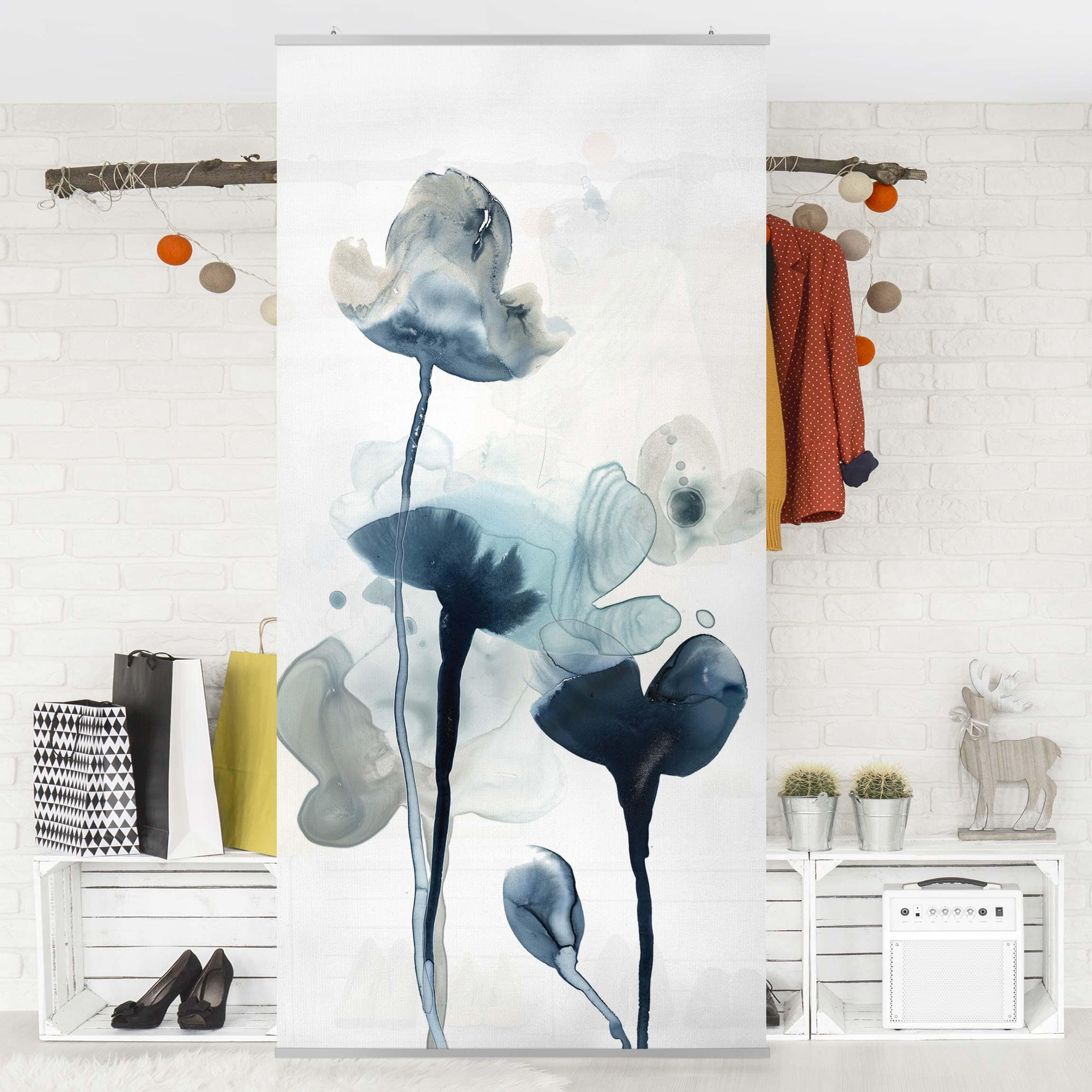 Raumteiler Mitternachtsblüten III