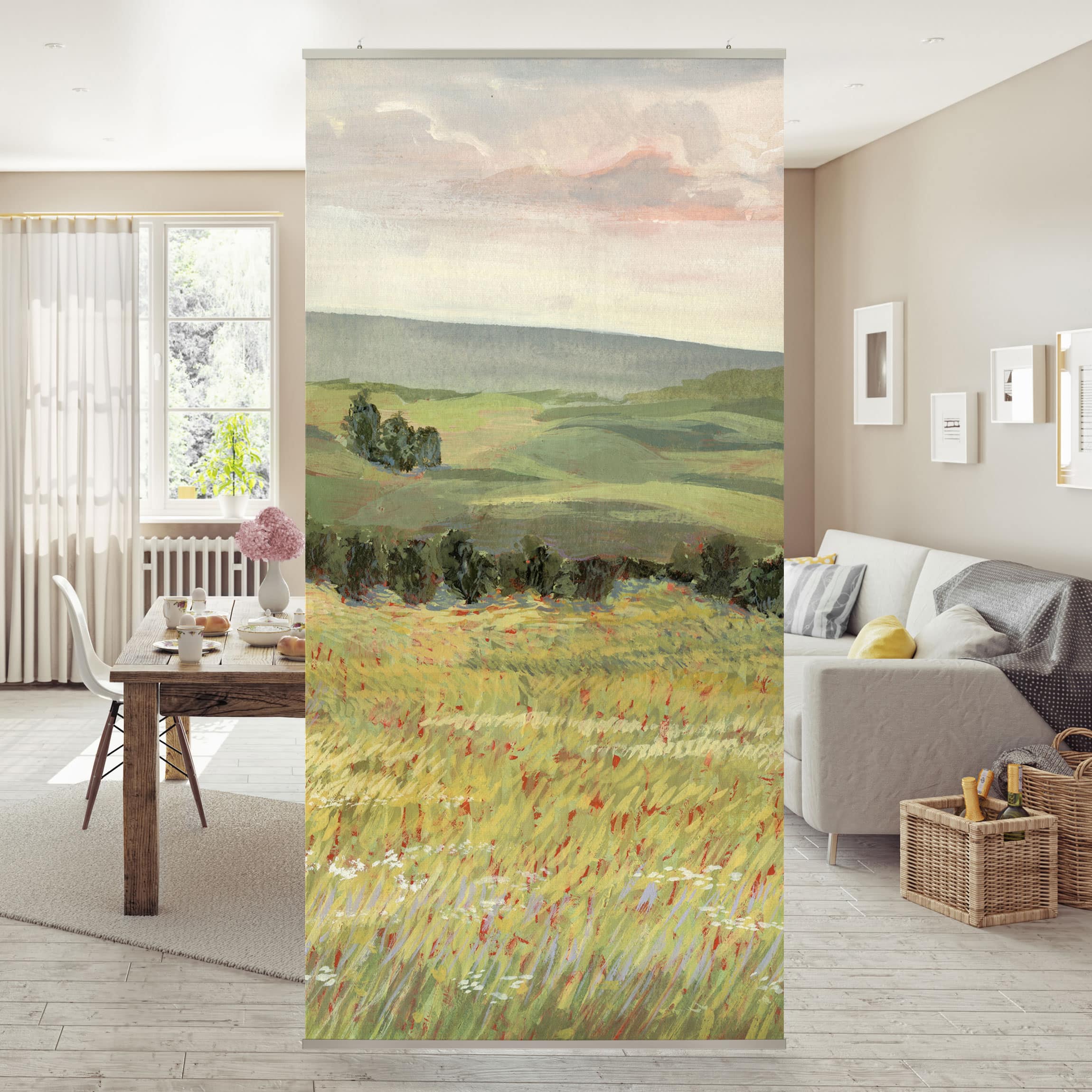 Raumteiler Wiese am Morgen II