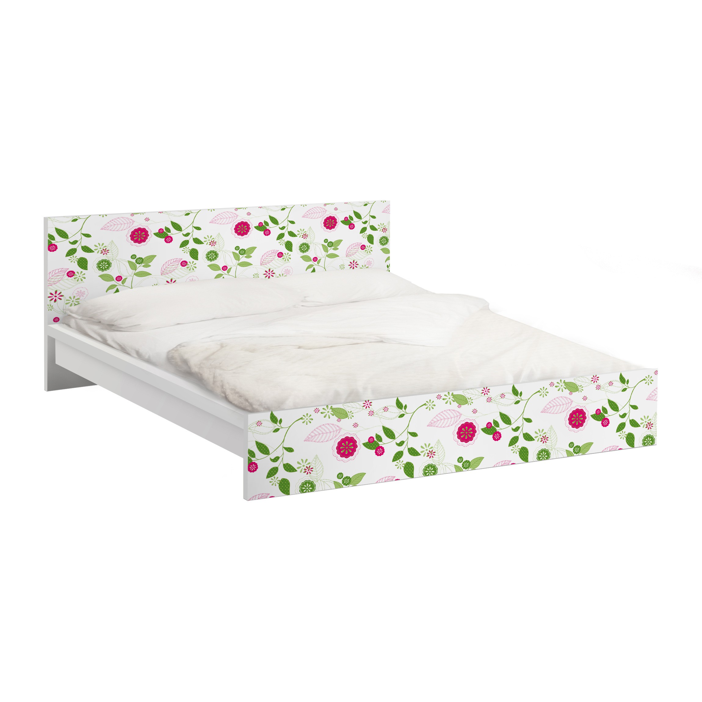 Möbelfolie für IKEA Malm Bett 140 cm Breite Frühlingserwachen