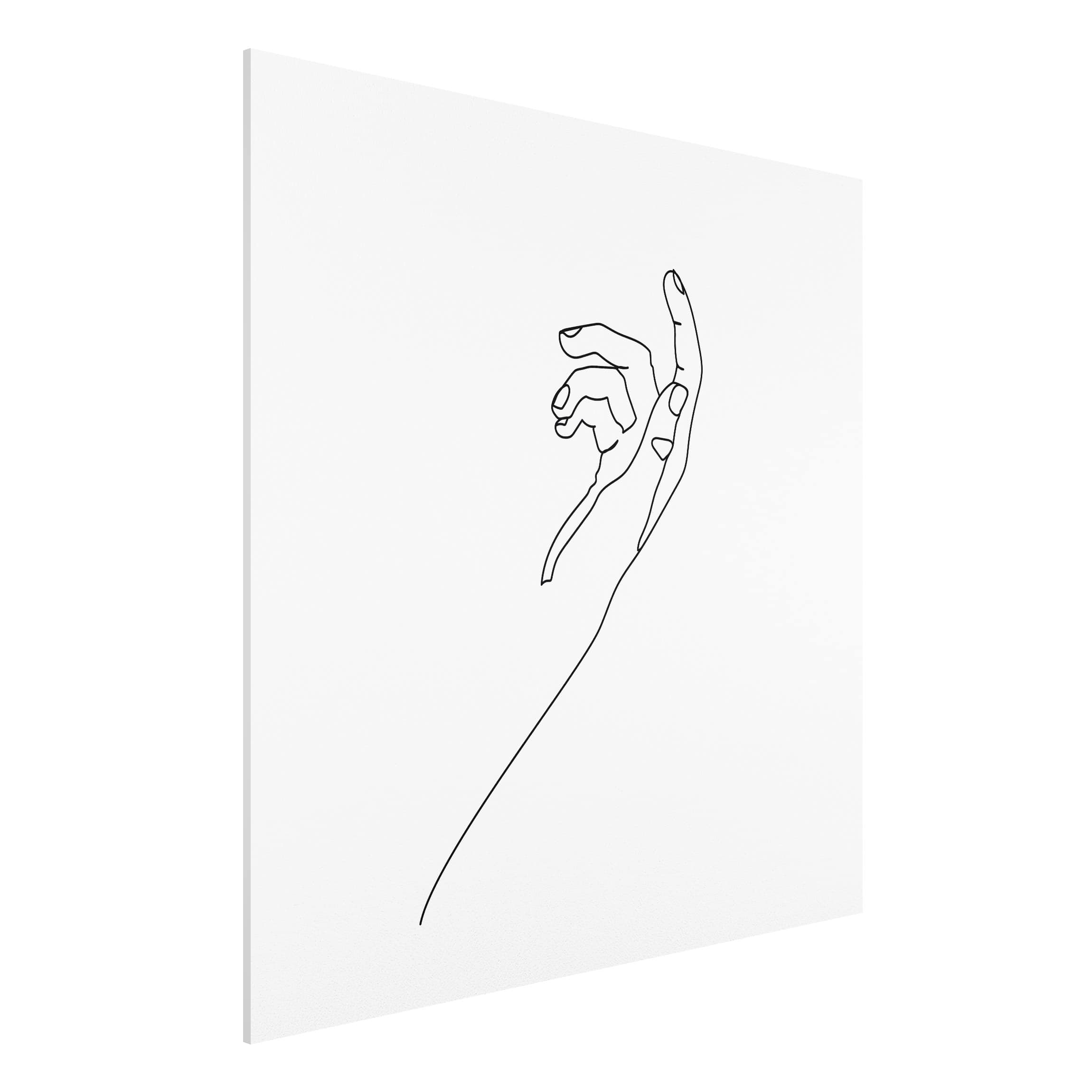 Forexbild - Quadrat Fragende Hand Line Art