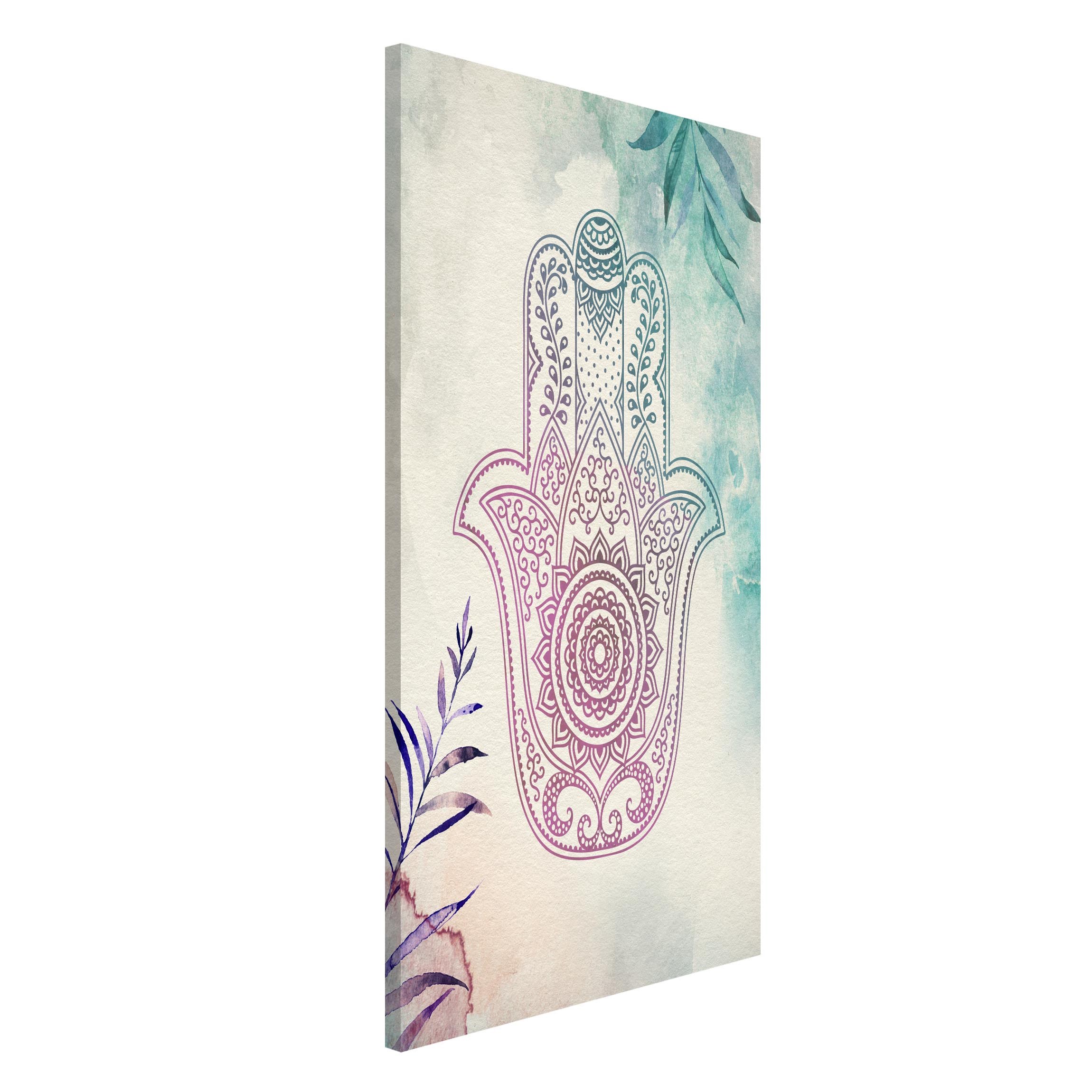 Magnettafel Hand der Fatima Aquarell