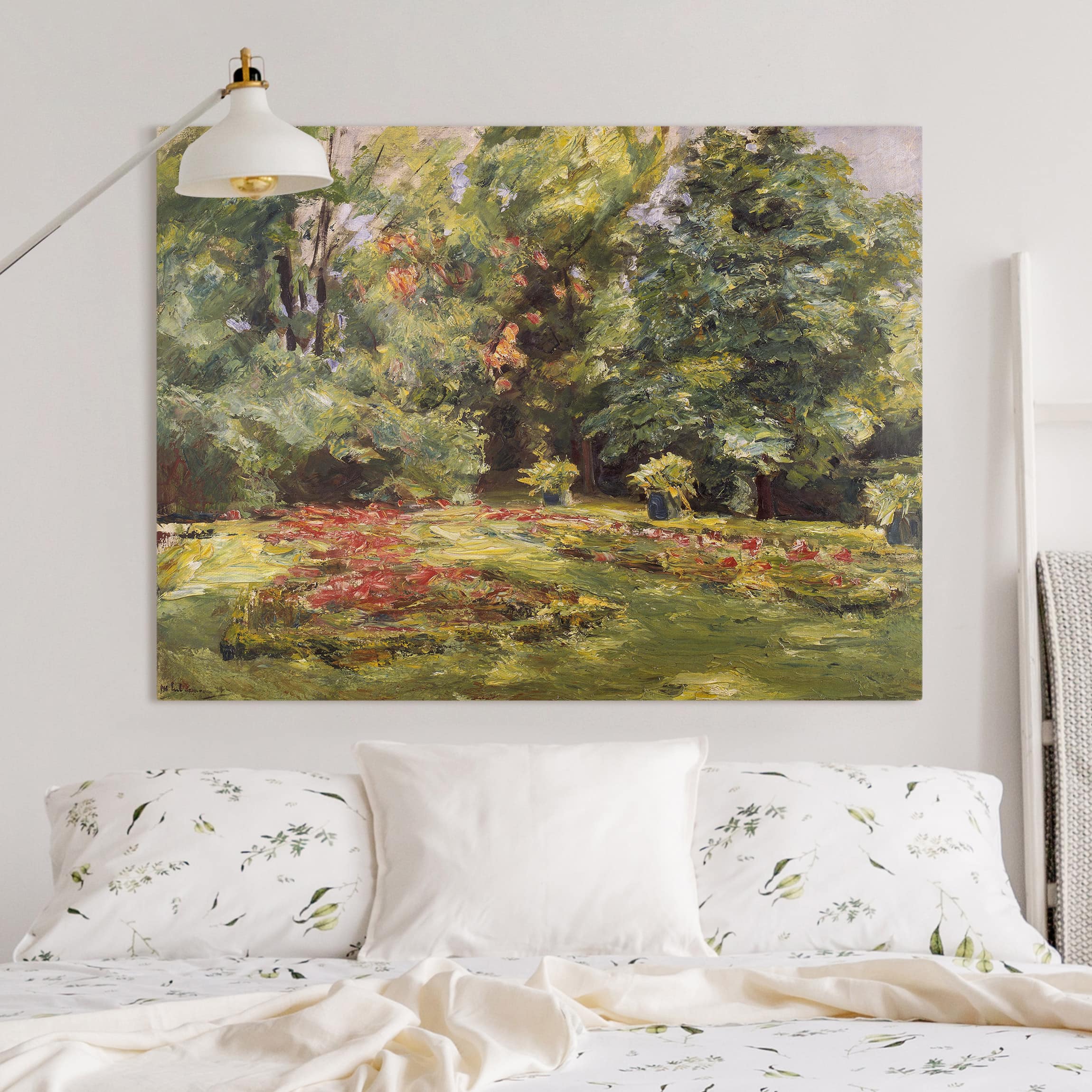 Leinwandbild - Querformat Max Liebermann - Blumenterrasse im Wannseegarten