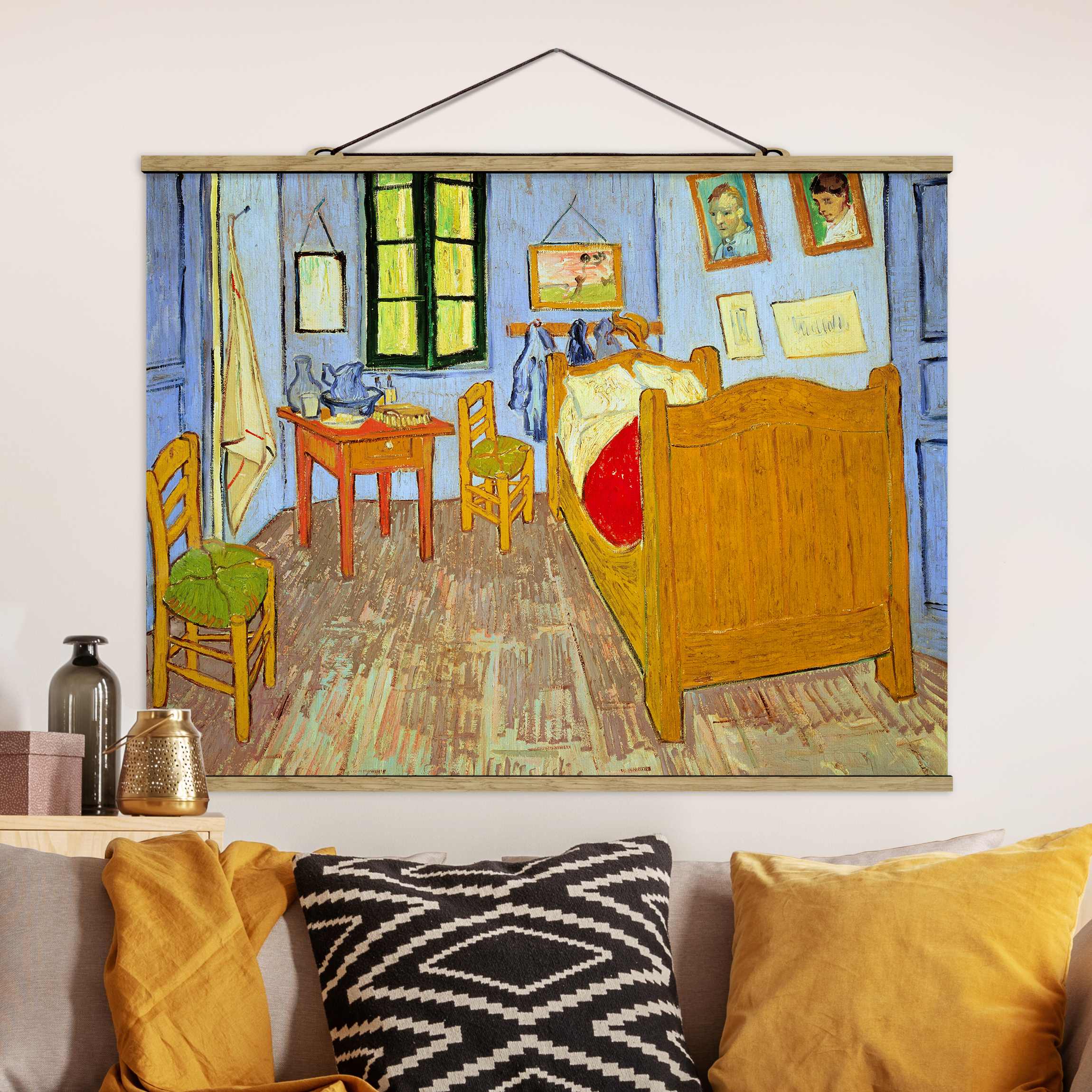 Stoffbild - Querformat Vincent van Gogh - Schlafzimmer in Arles