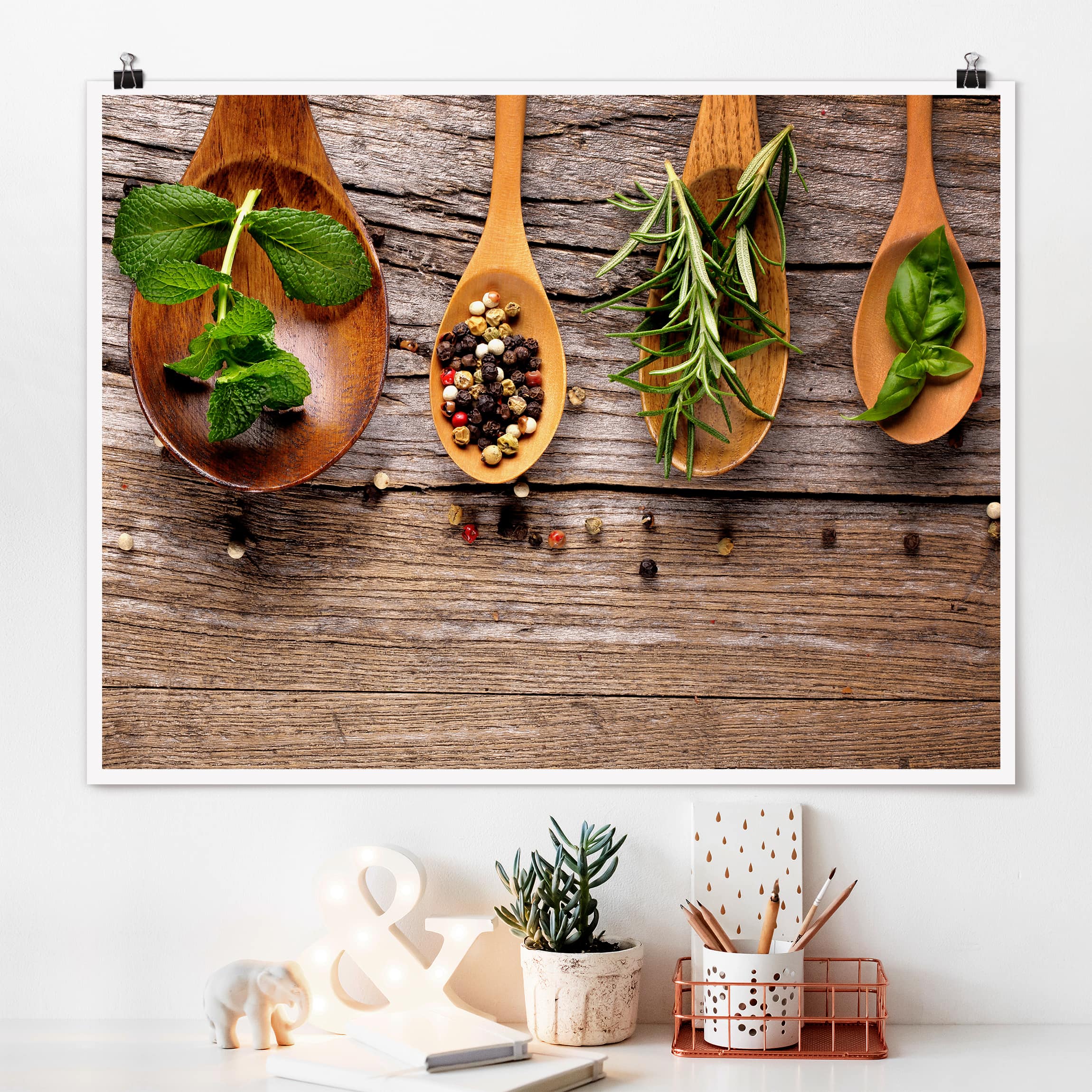 Poster - Querformat Kräuter und Gewürze