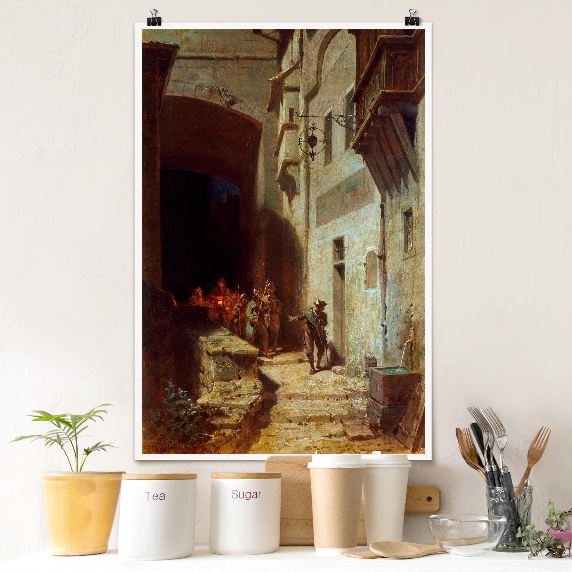 Poster - Hochformat Carl Spitzweg - Die Scharwache