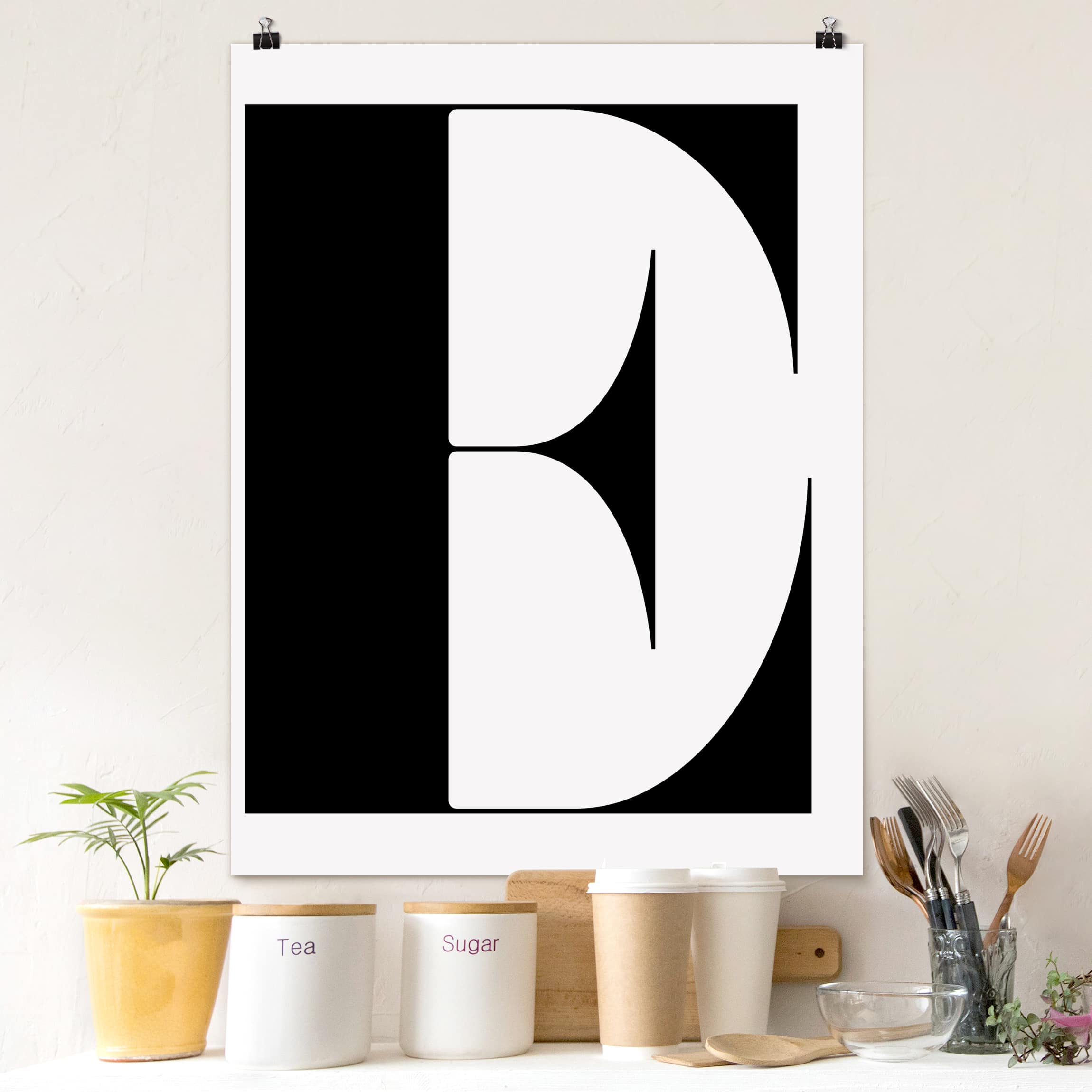 Poster - Hochformat Antiqua Letter E