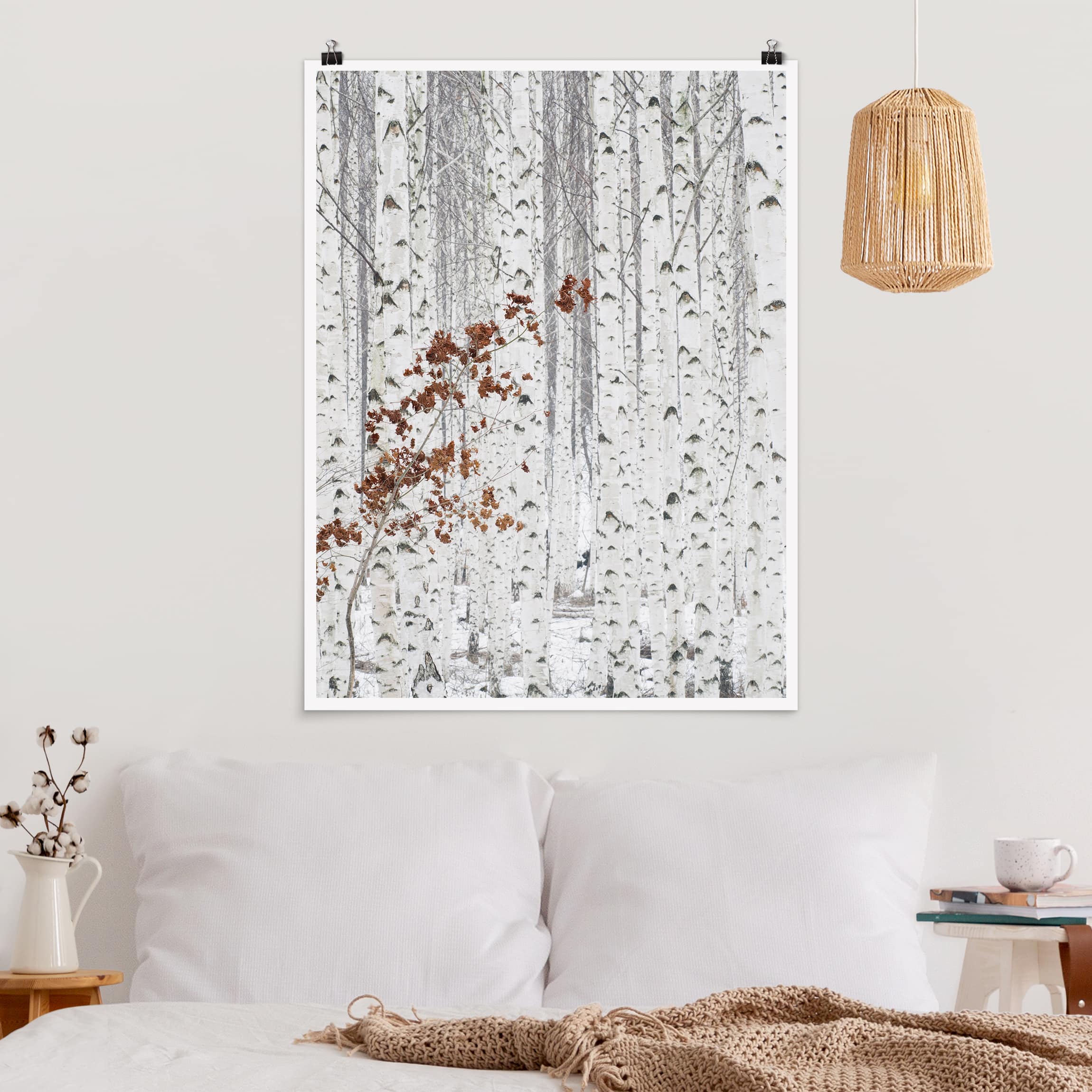 Poster - Hochformat Birken im Herbst