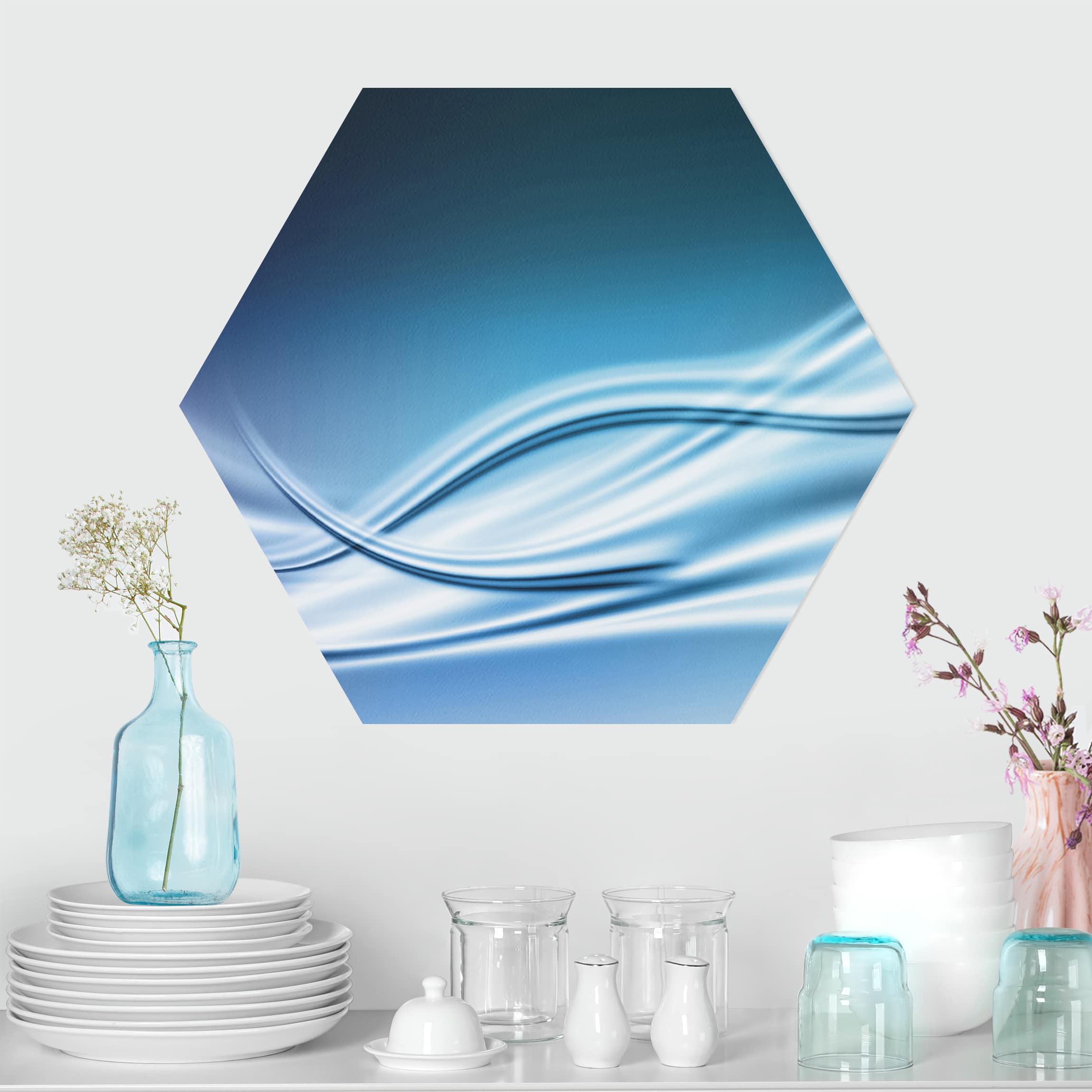 Hexagon-Alu-Dibond Bild Abstract Design