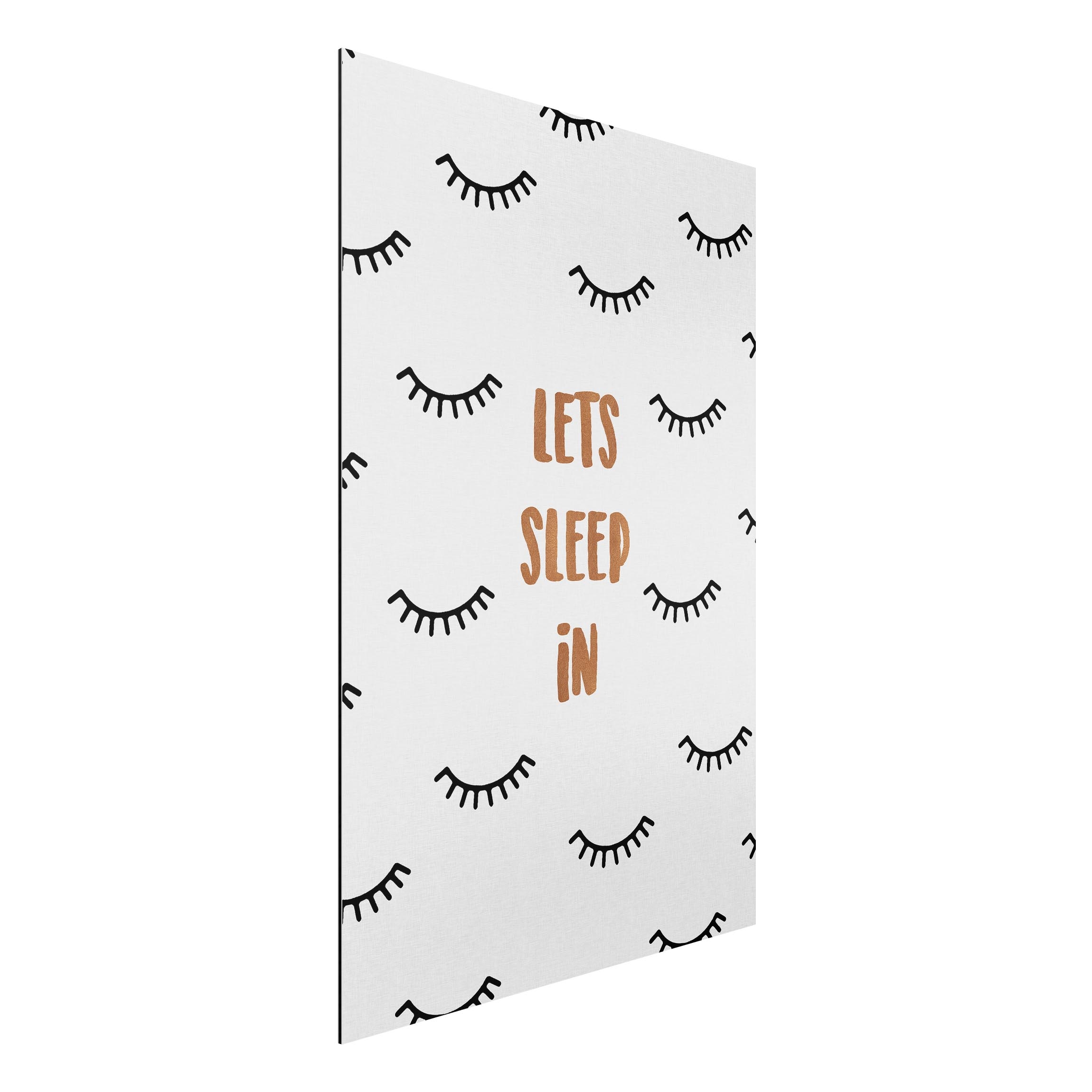 Alu-Dibond Outdoor Bild Schlafzimmer Zitat Lets Sleep In