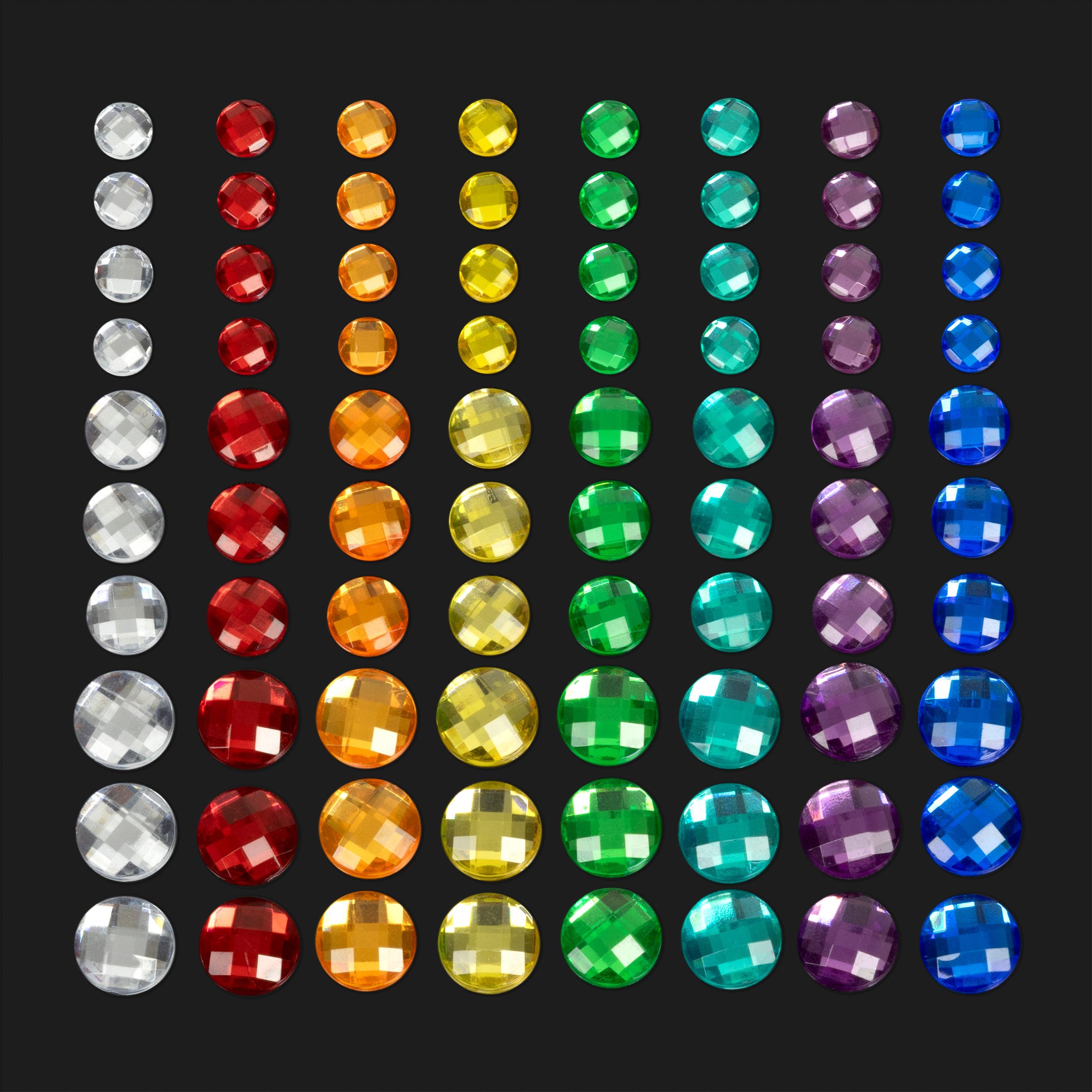 Zubehör 80 x Strasssteine Set - Regenbogen Schmucksteine selbstklebend