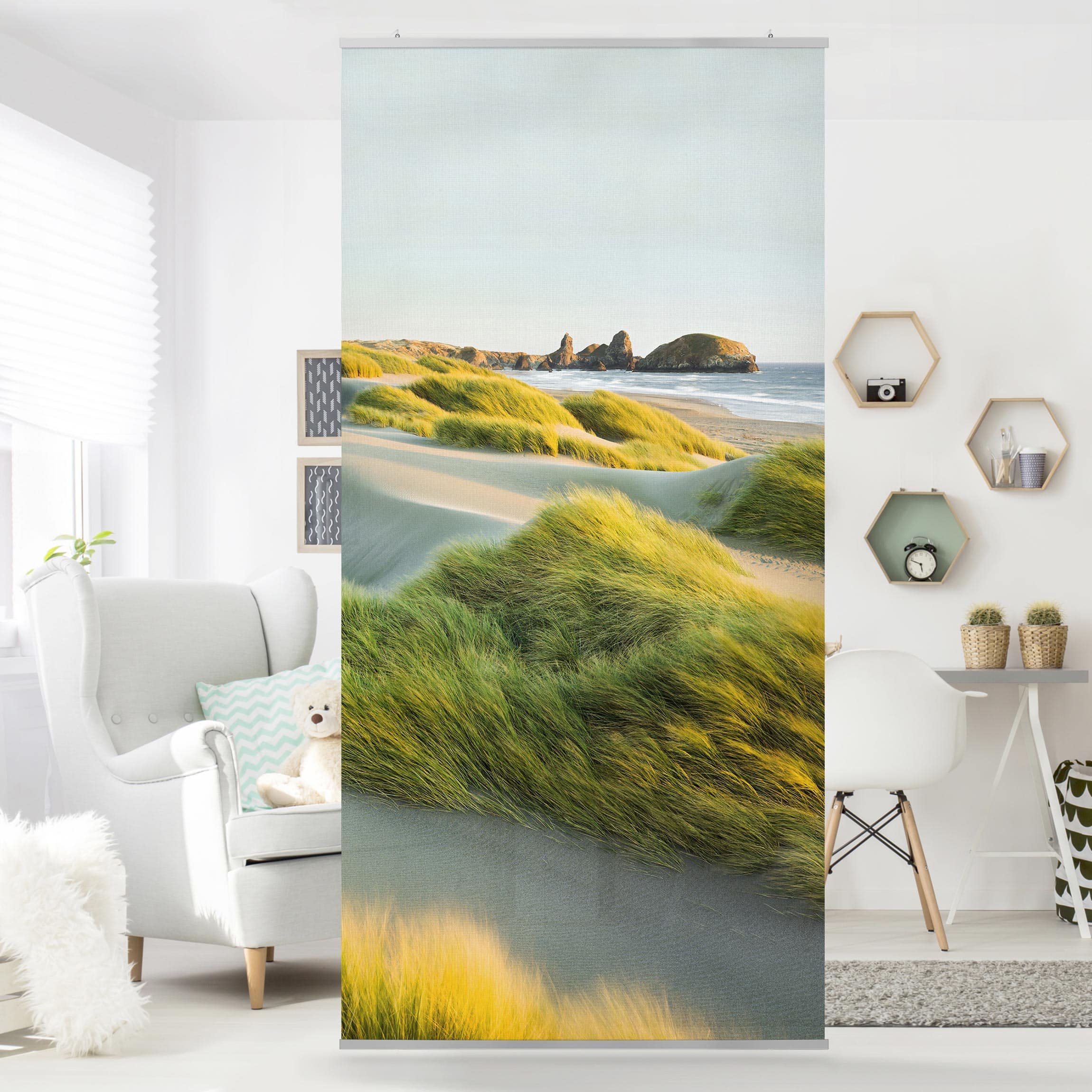Raumteiler Dünen und Gräser am Meer