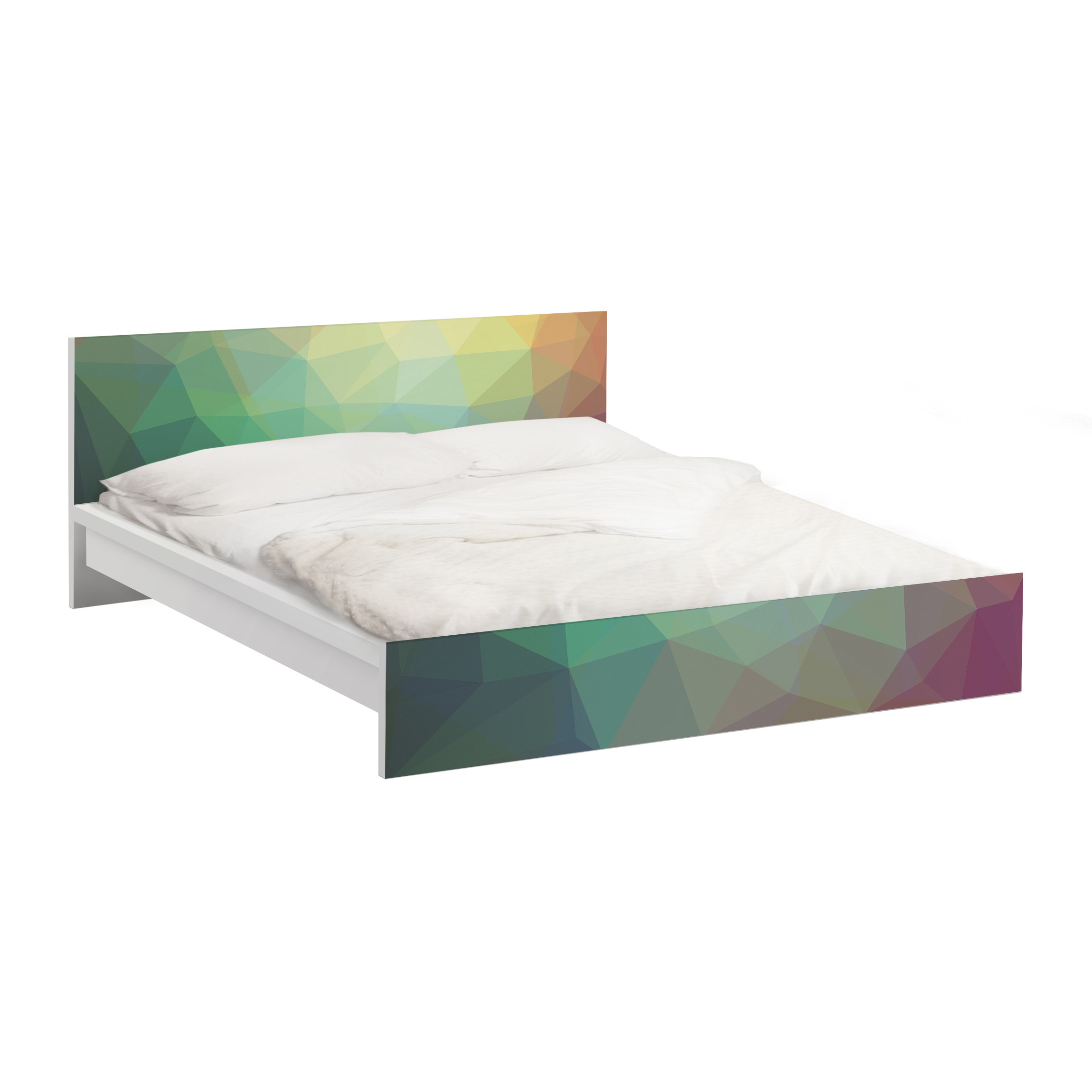 Möbelfolie für IKEA Malm Bett 140 cm Breite No.RY32 Triangular