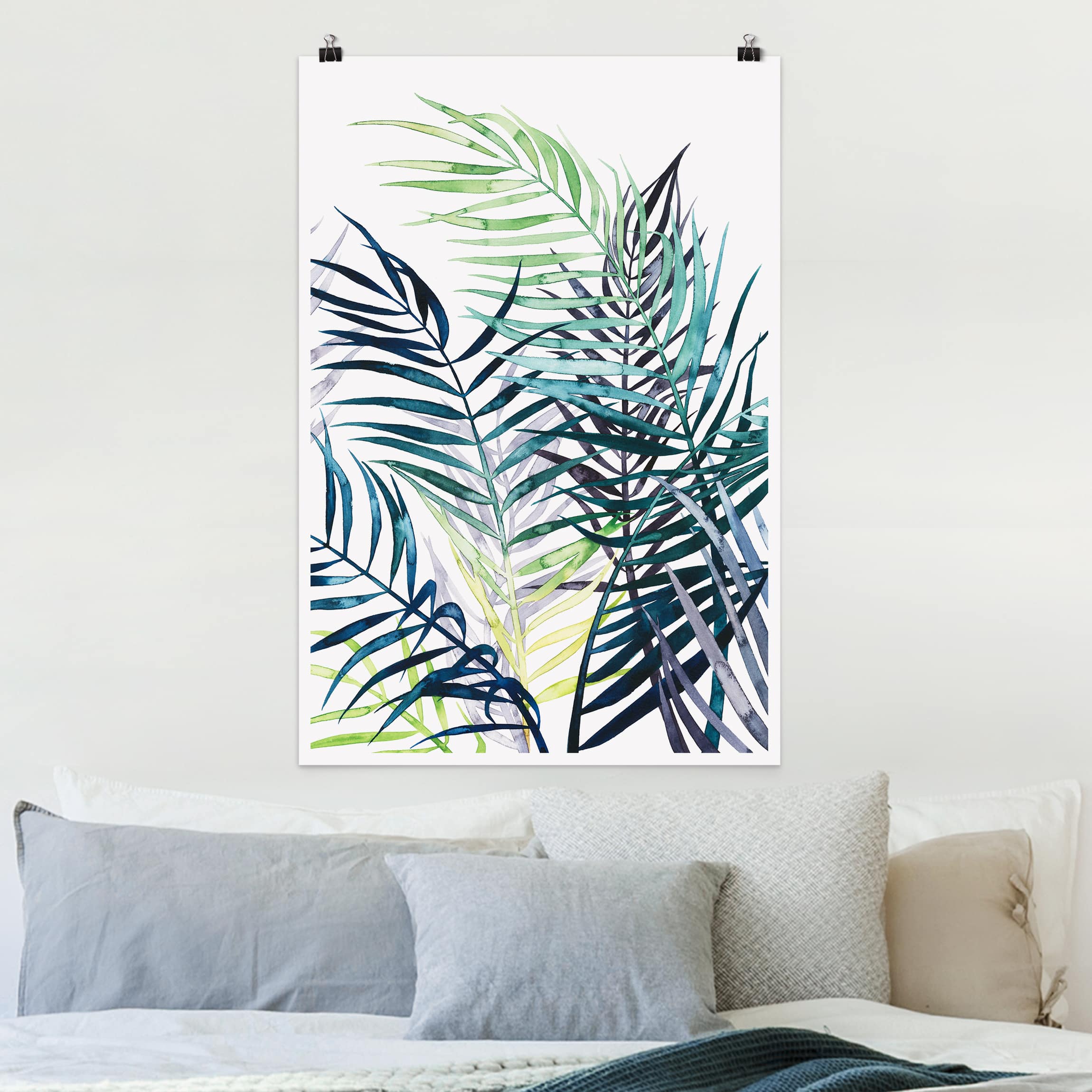 Poster - Hochformat Exotisches Blattwerk - Palme