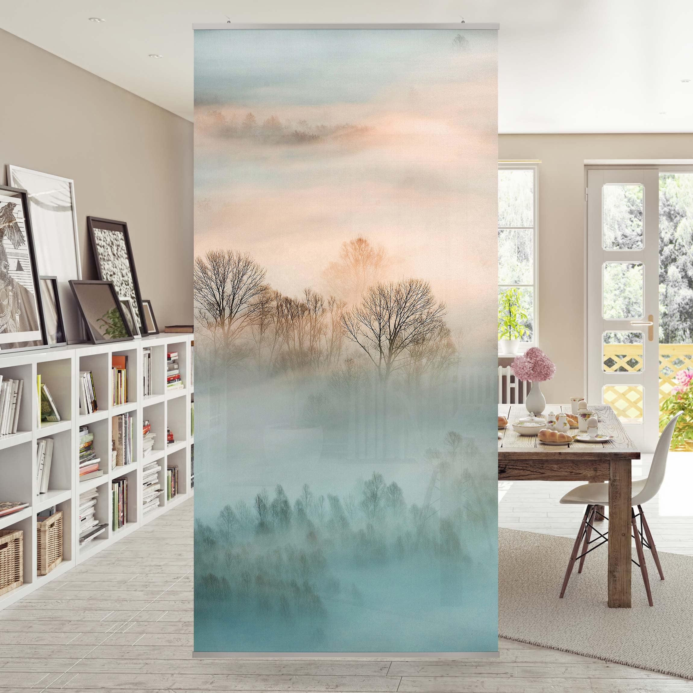 Raumteiler Nebel bei Sonnenaufgang