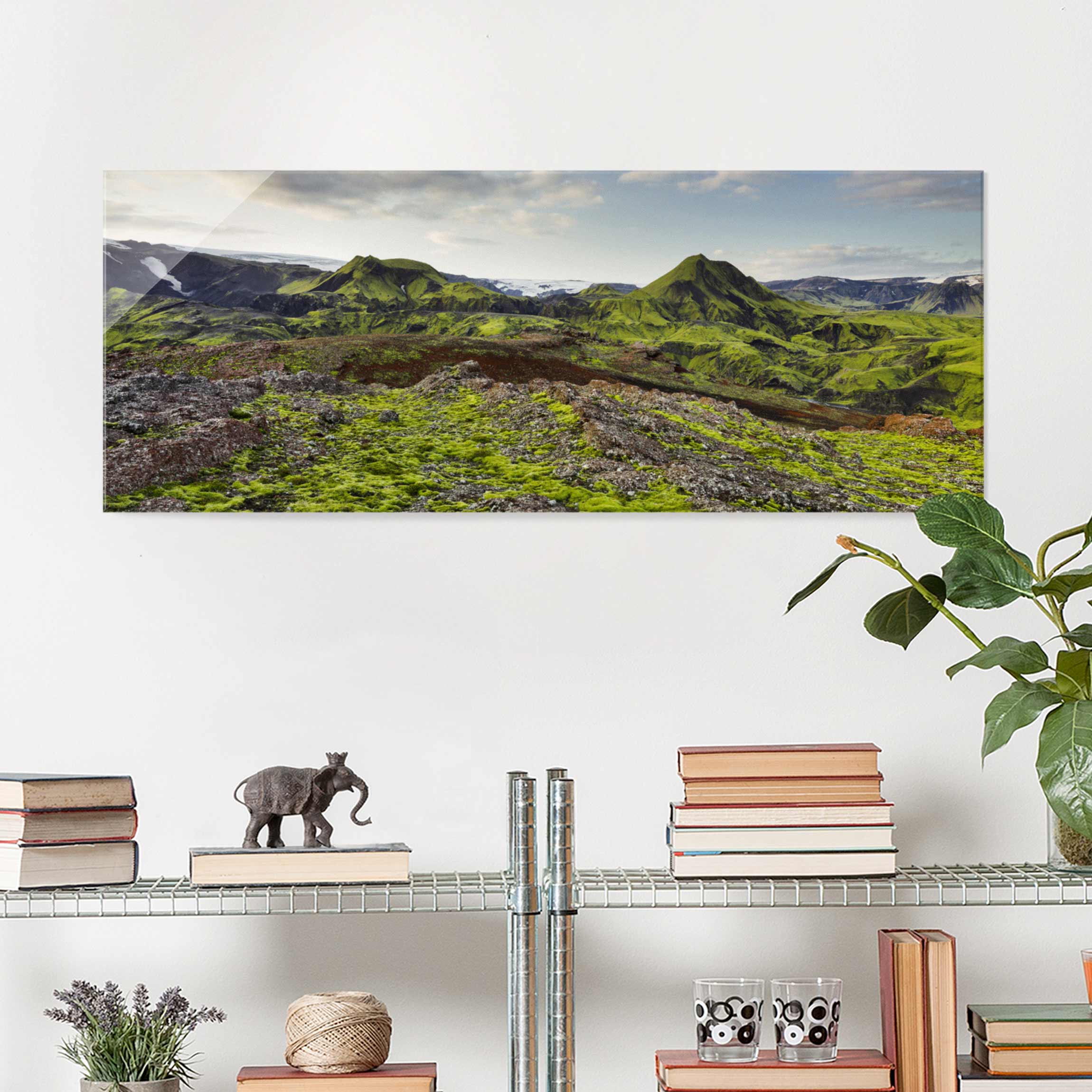 Glasbild - Panorama Rjupnafell Island