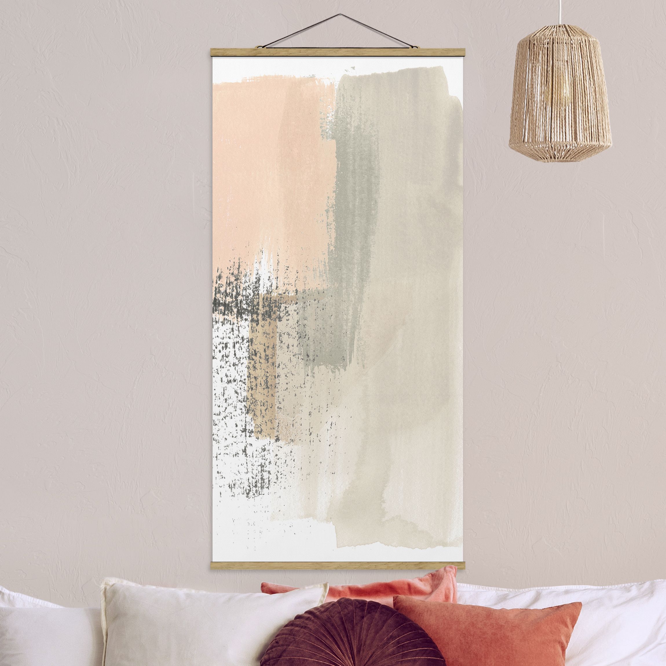 Stoffbild mit Posterleisten Dichtung mit Rouge I