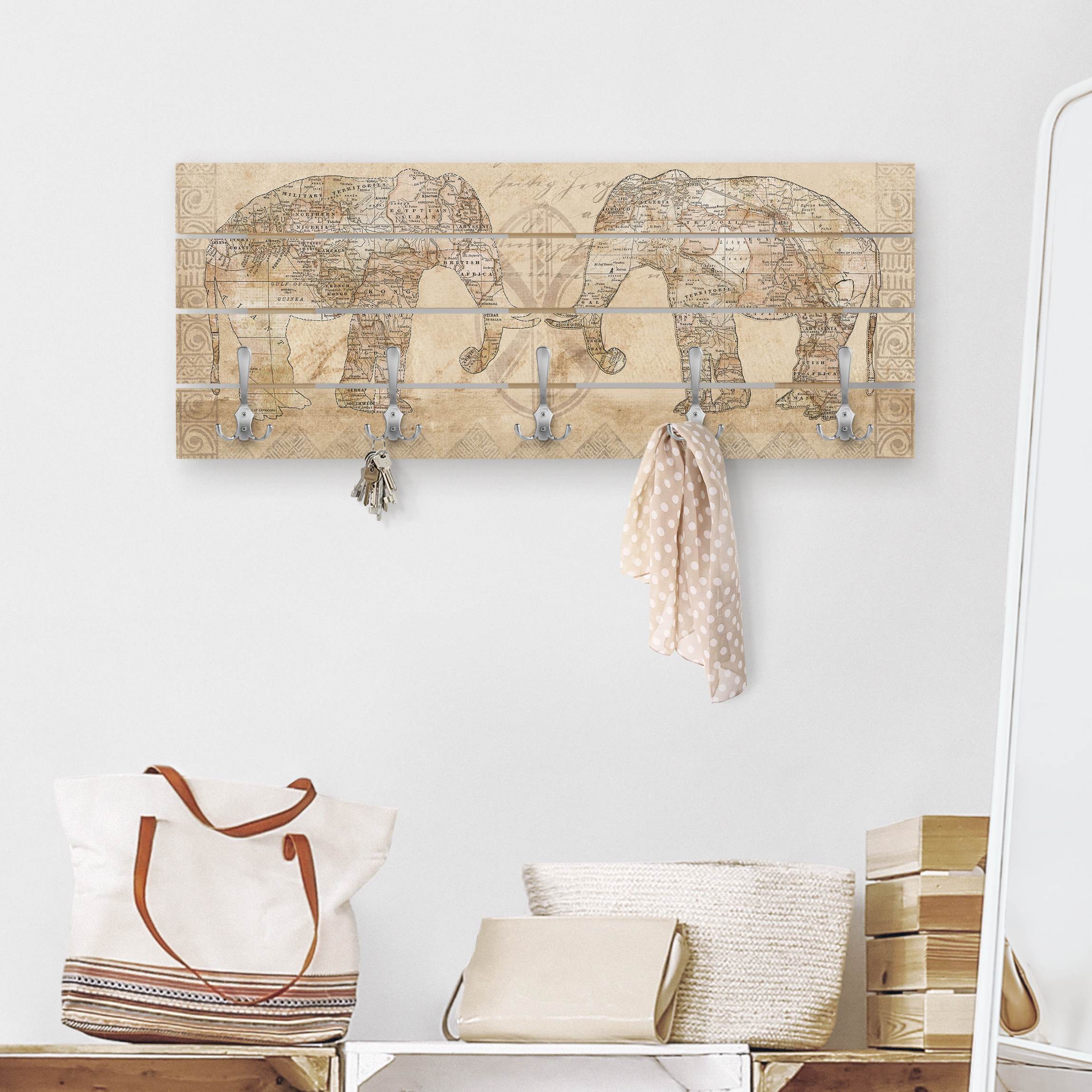 Wandgarderobe Vintage Collage - Spirit of Africa