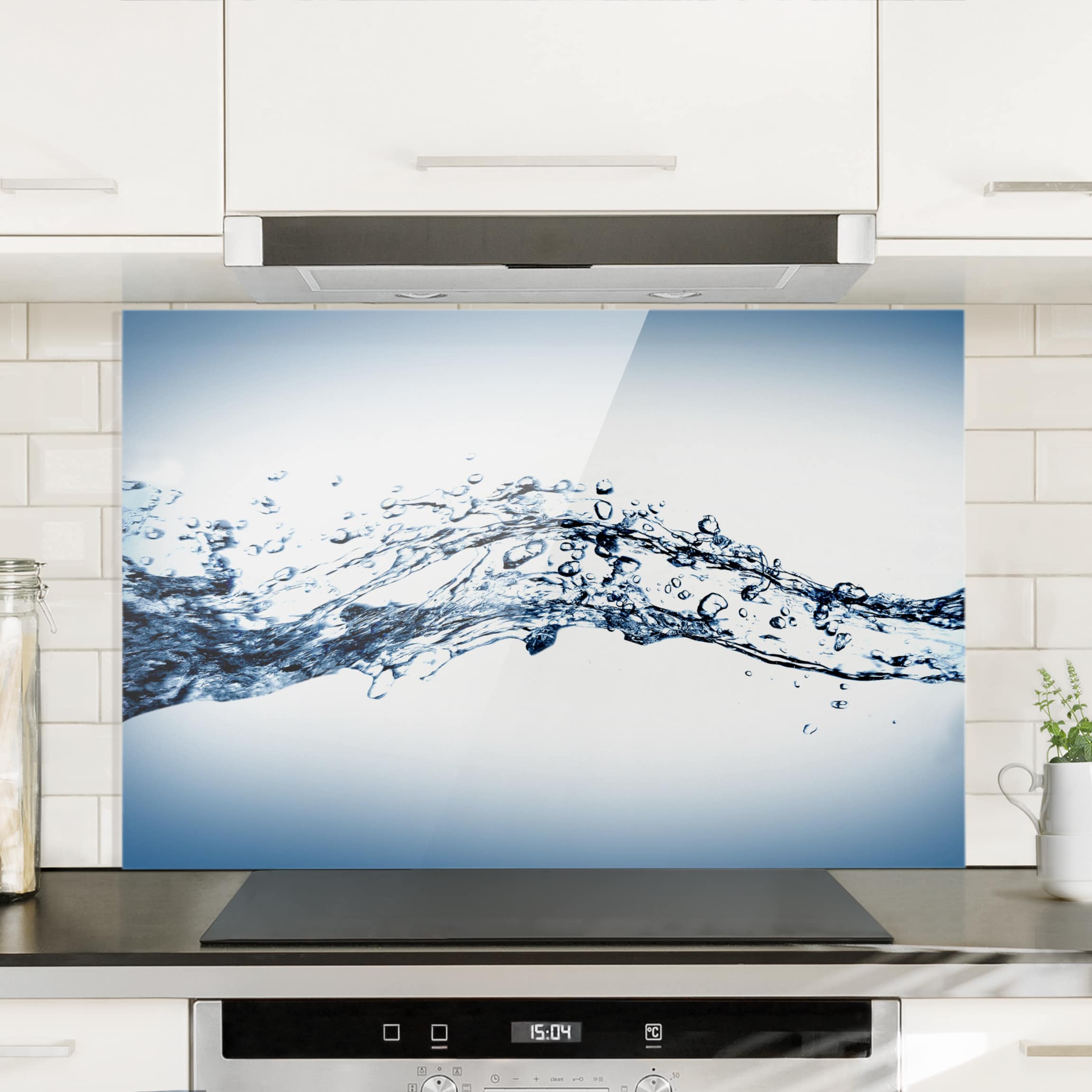 Glas Spritzschutz Water Splash