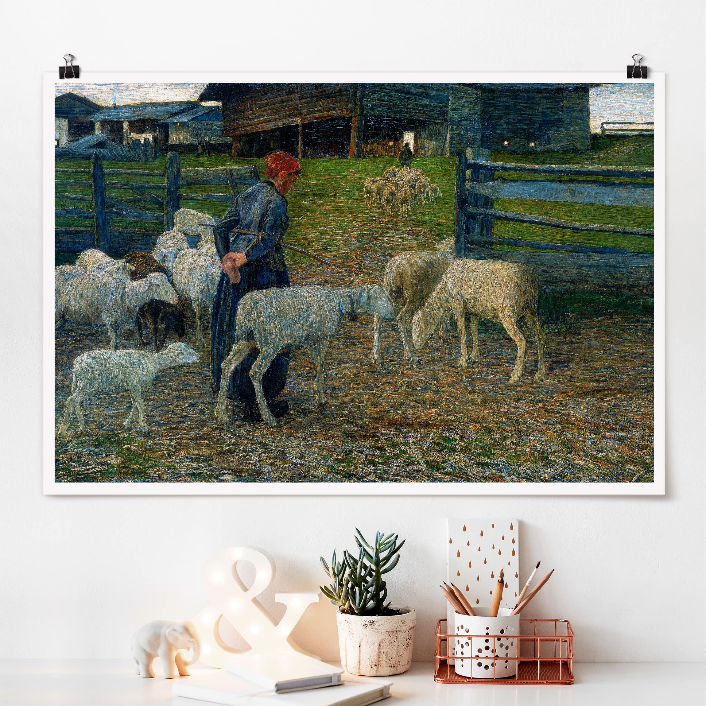Poster Giovanni Segantini - Rückkehr zum Stall