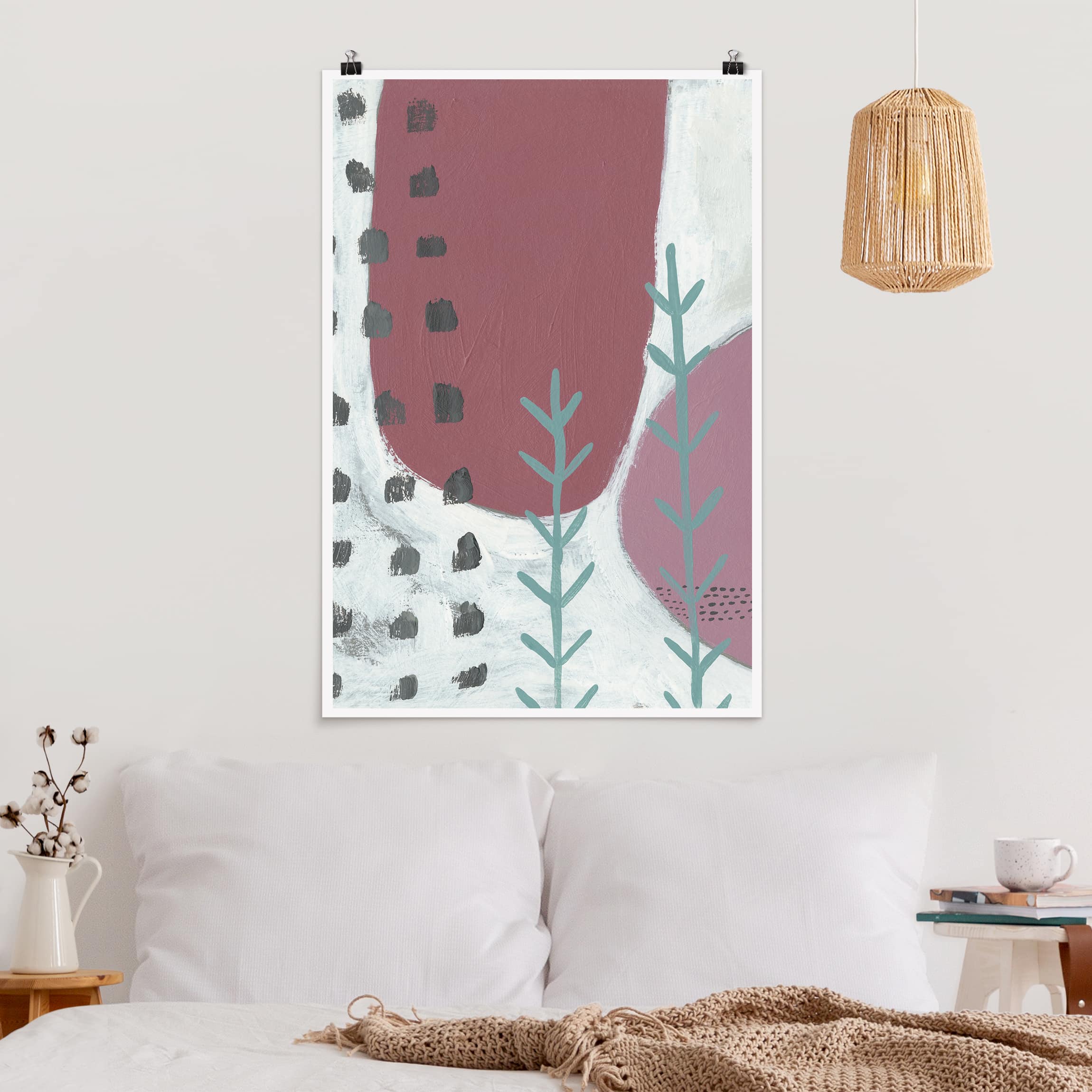 Poster - Hochformat Karneval der Formen in Beere III