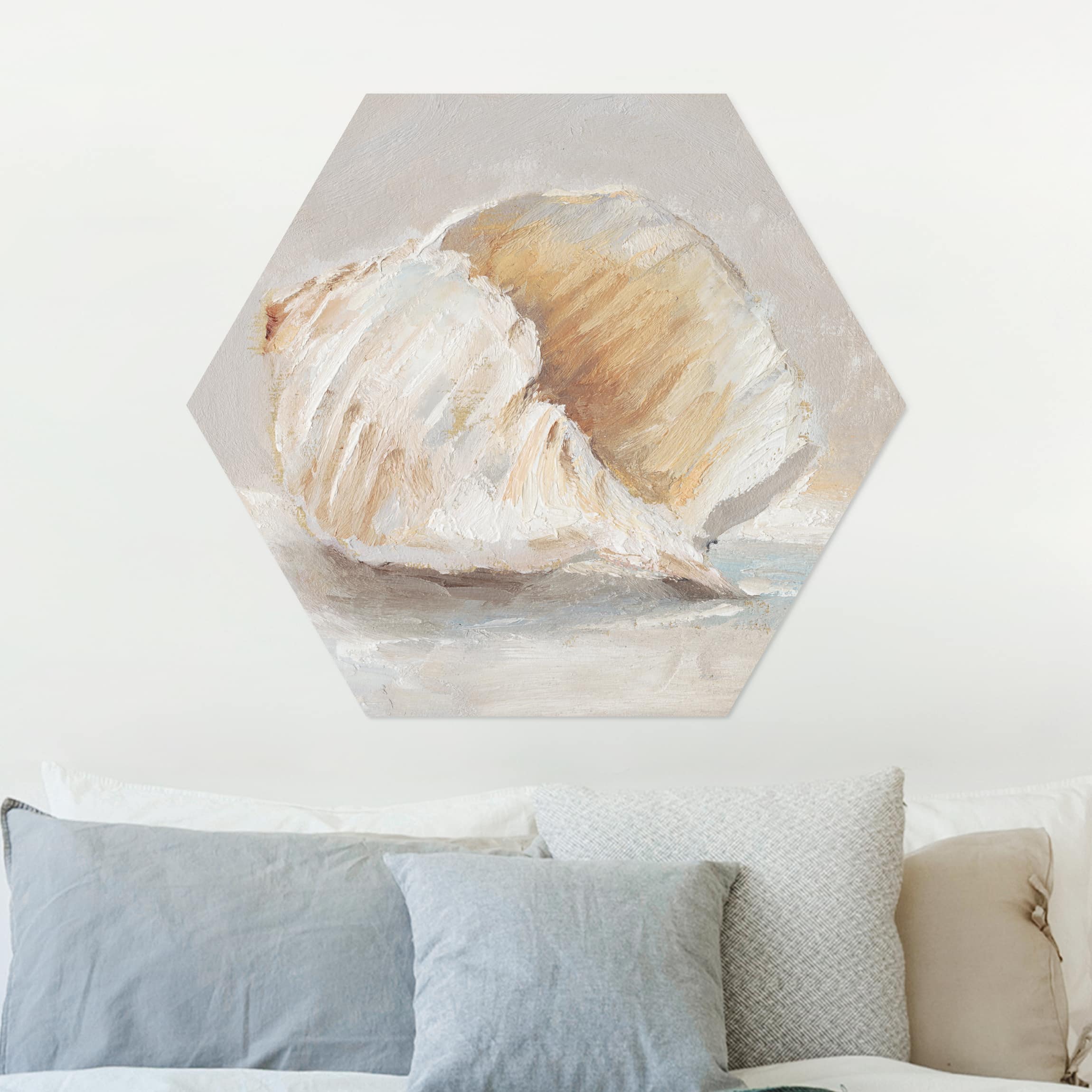 Hexagon-Alu-Dibond Bild Muschel-Studie IV