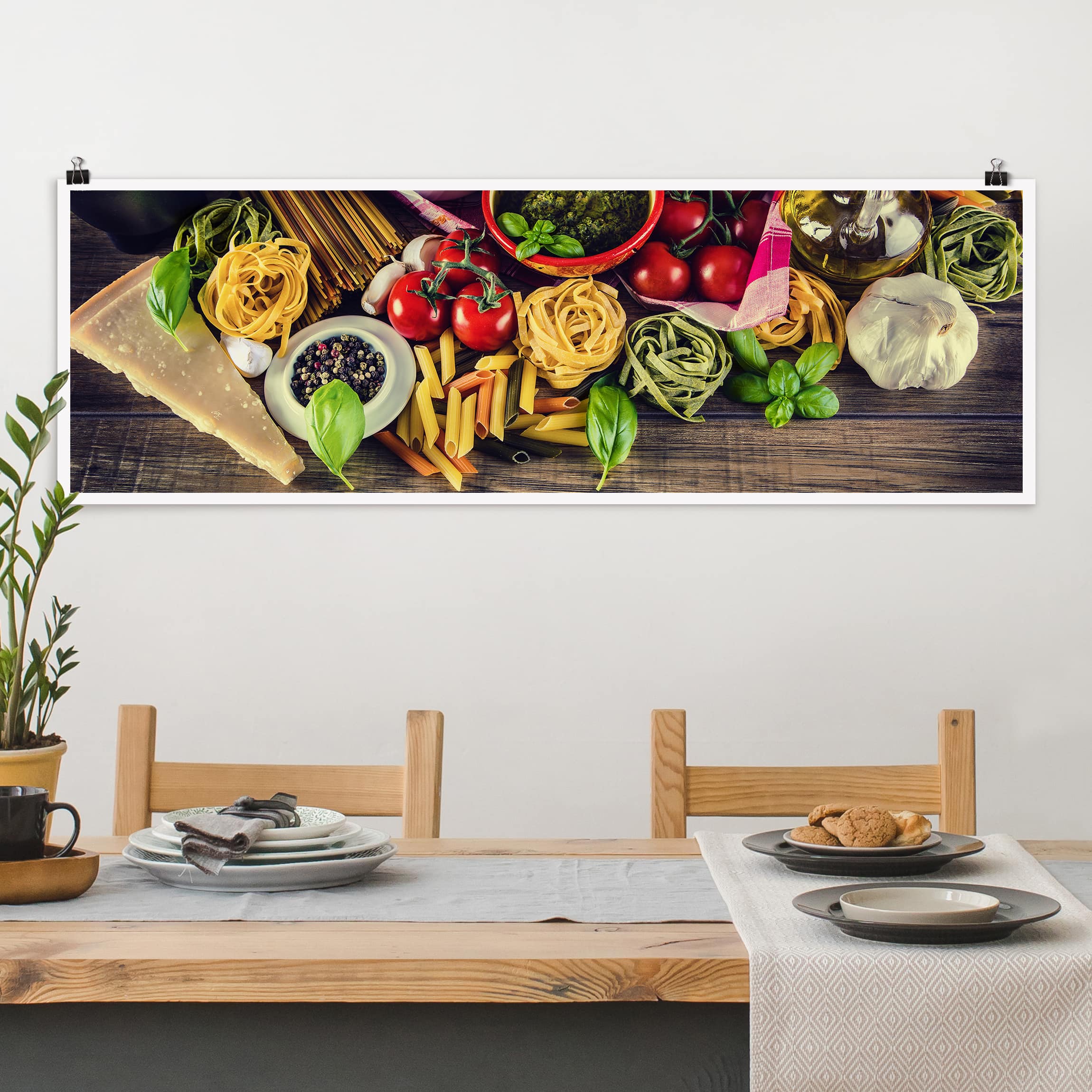 Panorama Poster Küche Pasta