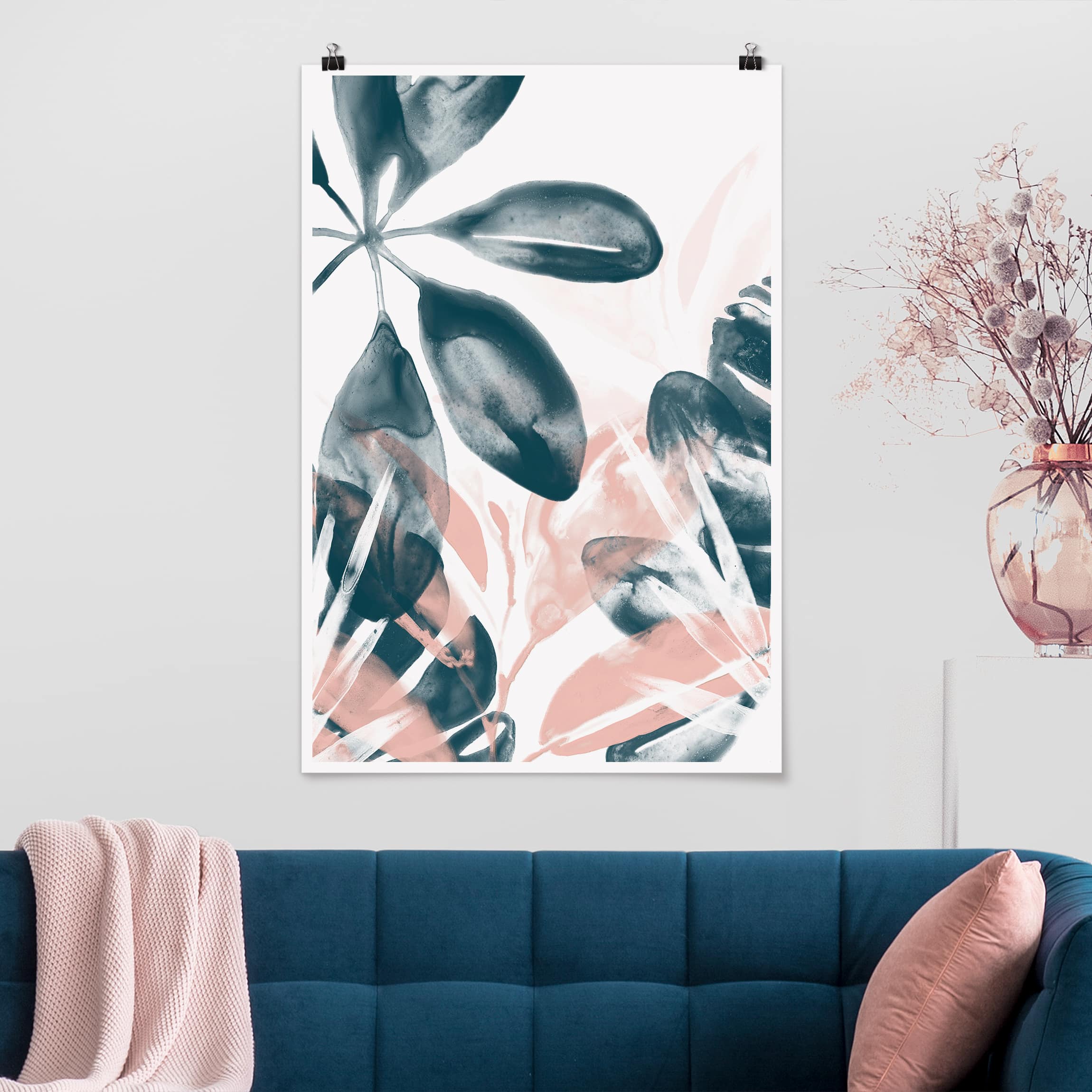 Poster - Hochformat Tropisches Orakel petrol I