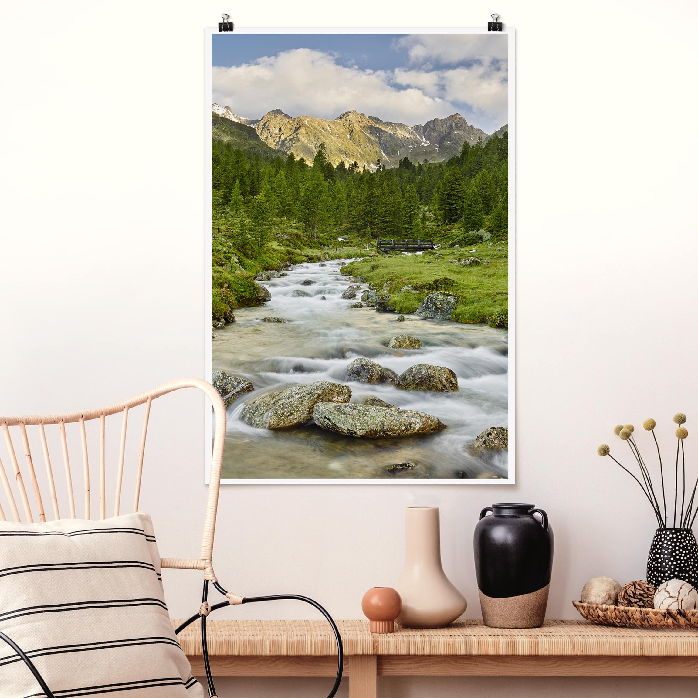 Poster - Hochformat Debanttal Nationalpark Hohe Tauern