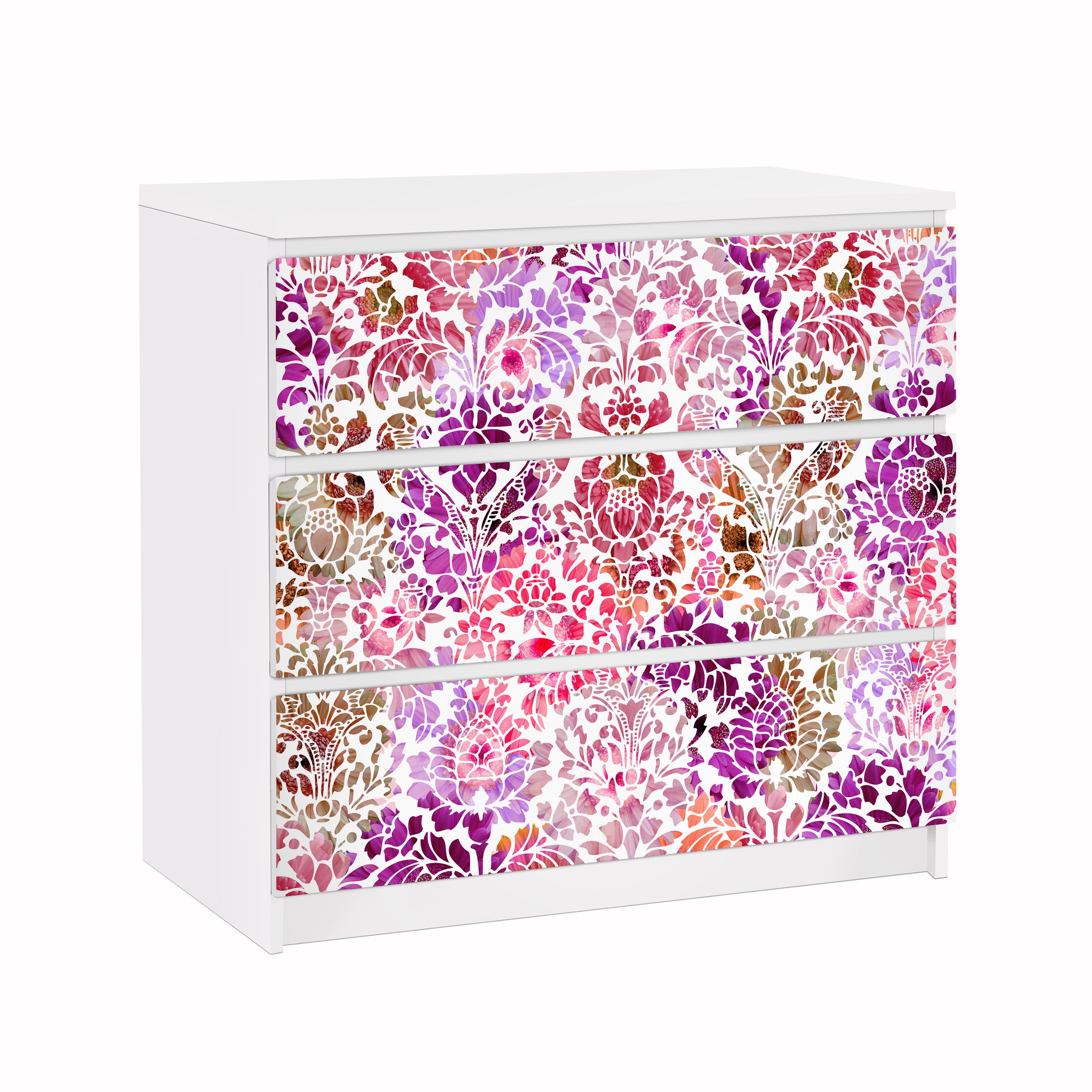 Möbelfolie für IKEA Malm Kommode 3 Schubladen Sommerbarock