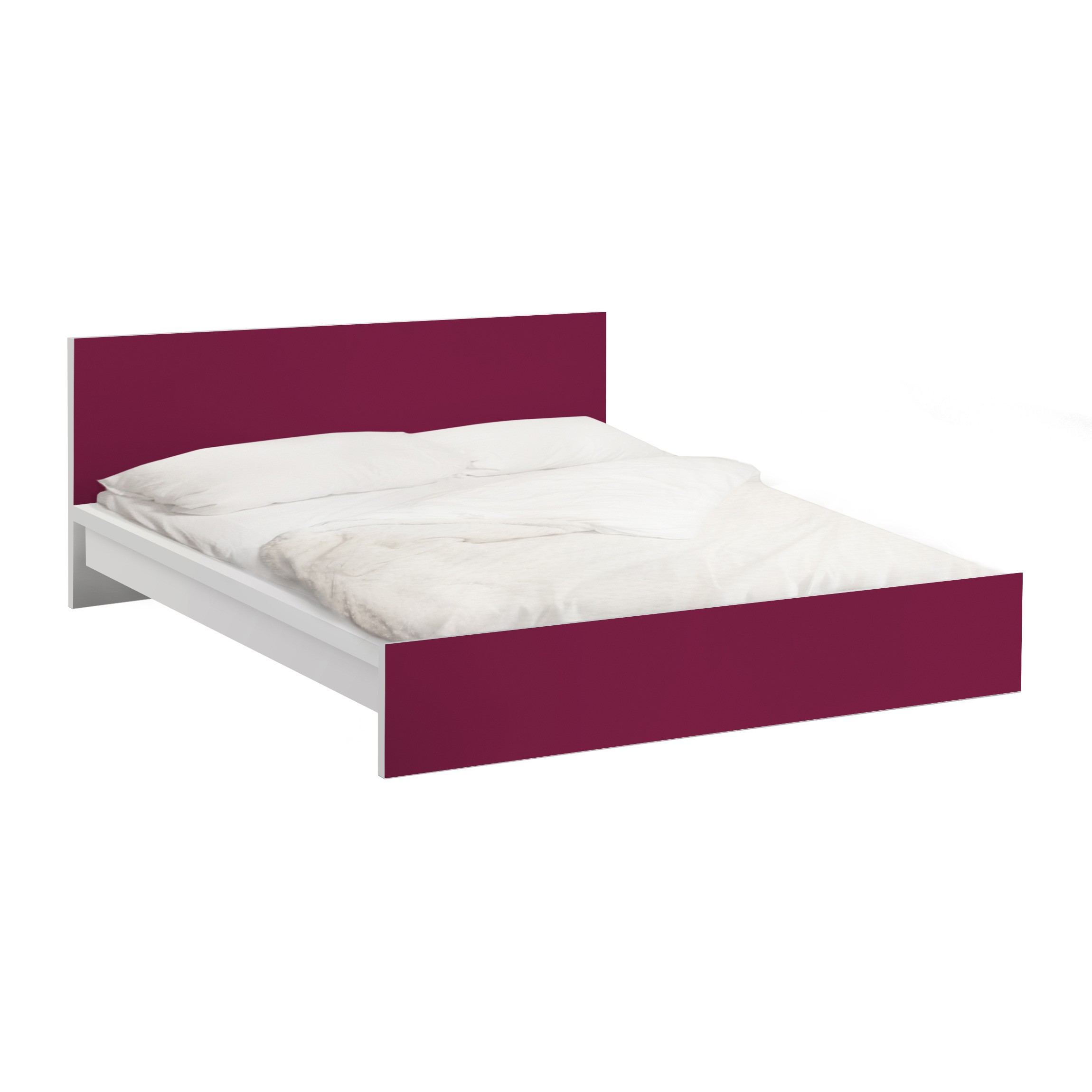 Möbelfolie für IKEA Malm Bett 160 cm Breite Colour Wine Red