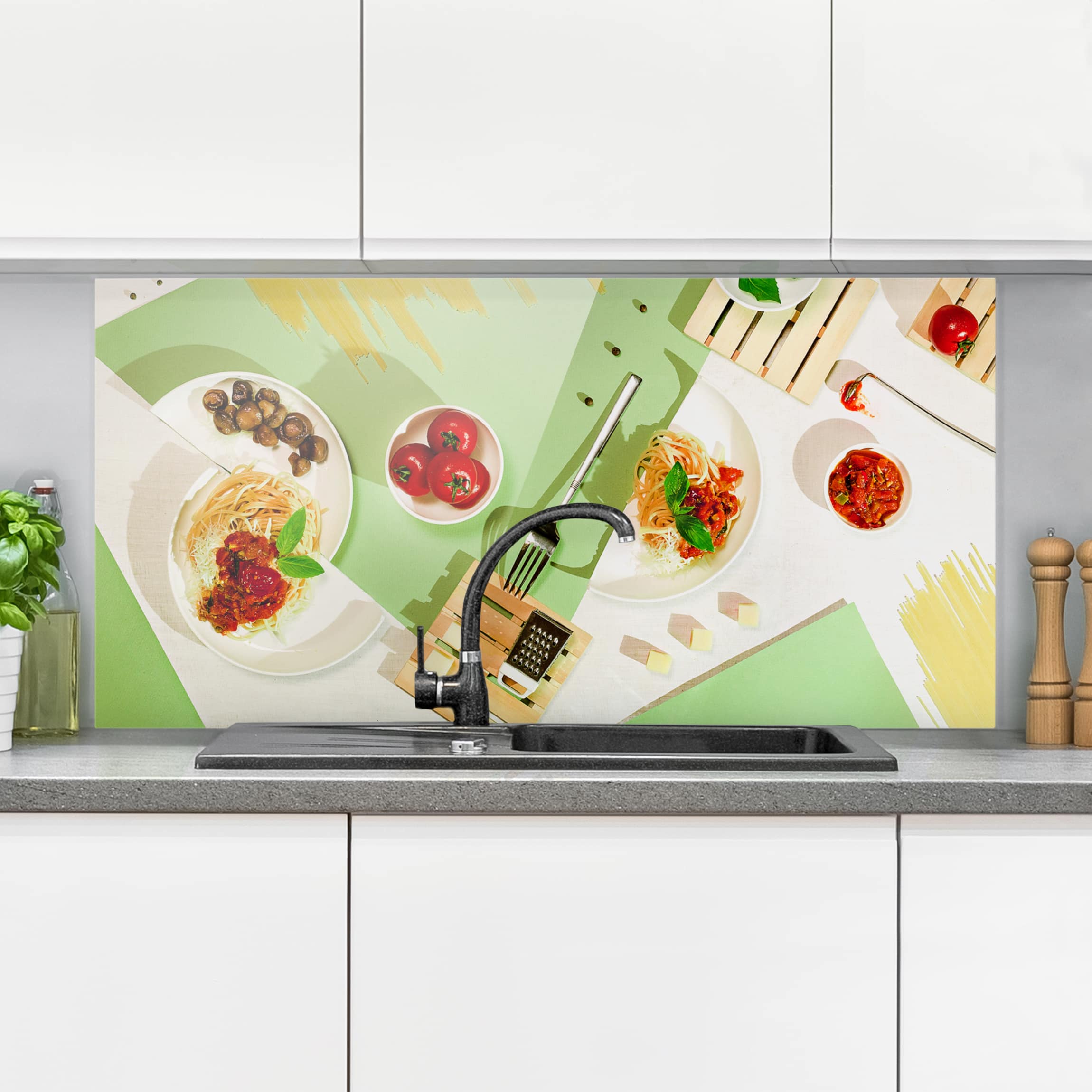 Spritzschutz Geometrie in der Küche