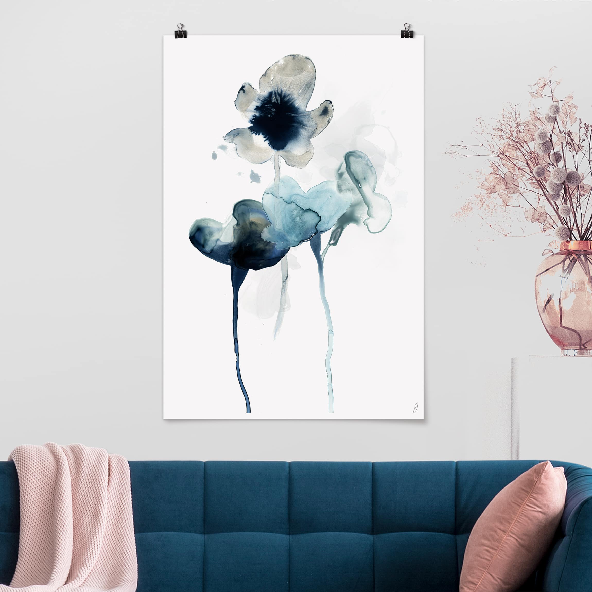 Poster - Hochformat Mitternachtsblüten II