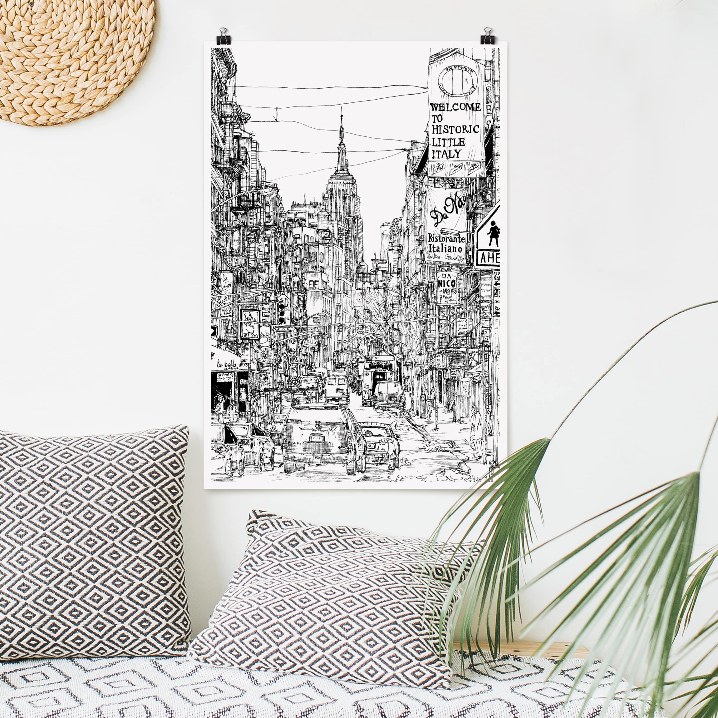 Poster - Hochformat Stadtstudie - Little Italy