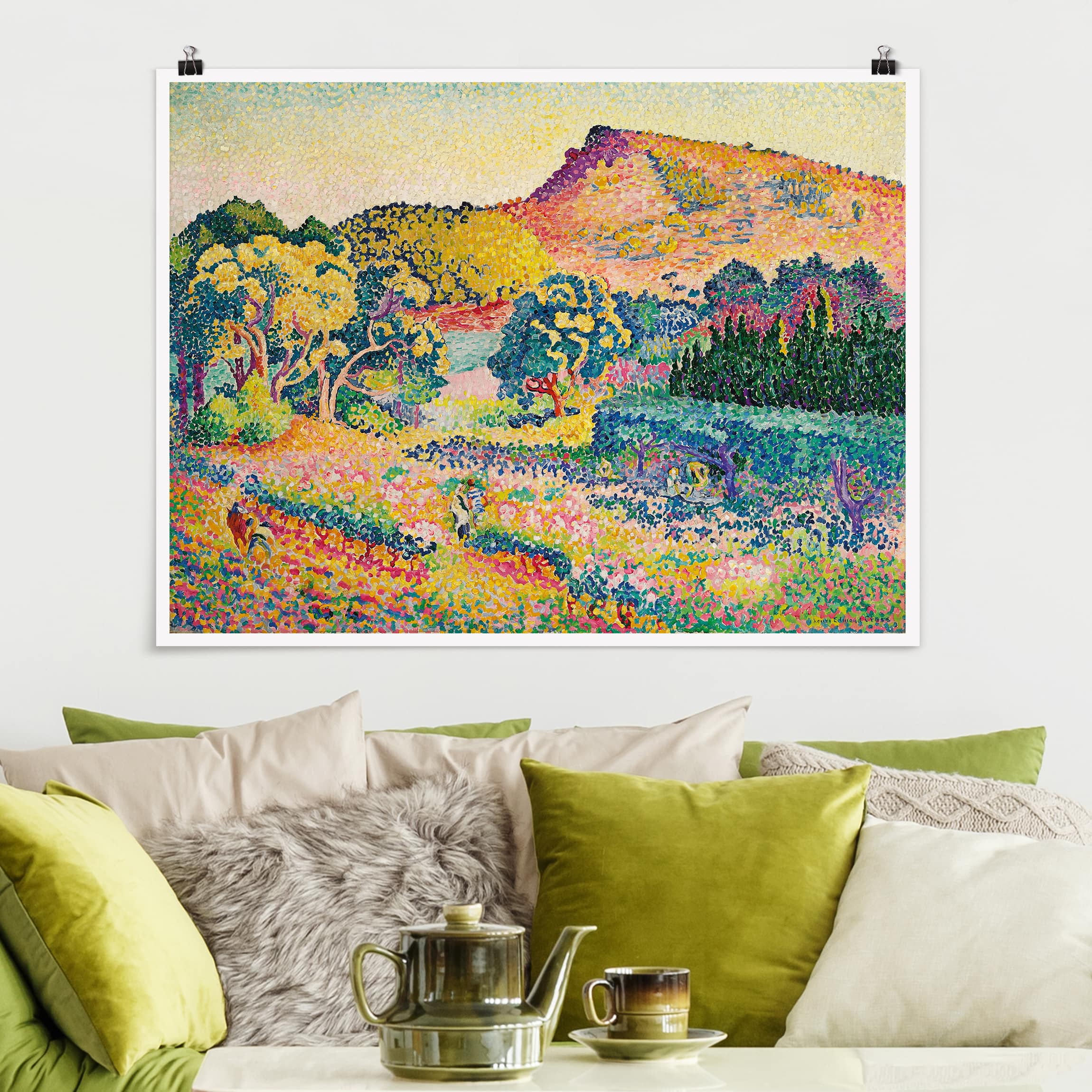 Poster - Querformat Henri Edmond Cross - Landschaft mit Le Cap Nègre
