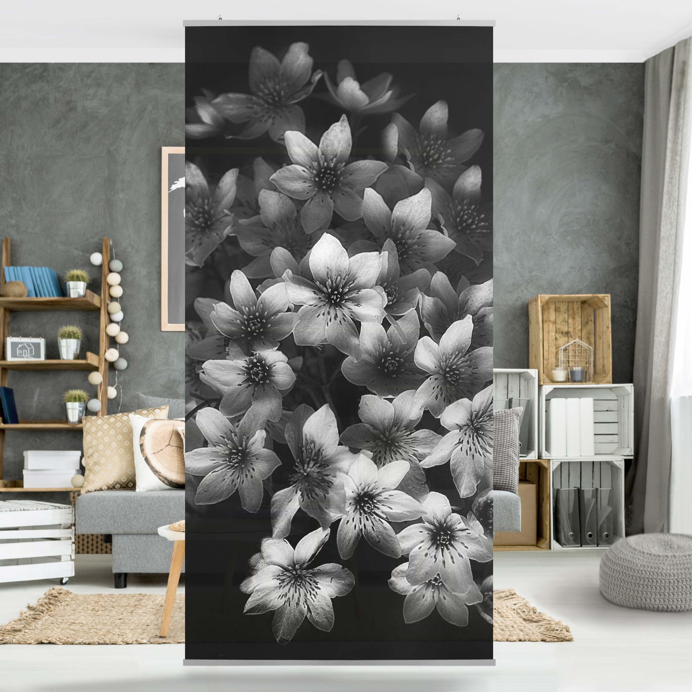 Raumteiler Dunkler Clematis Strauß