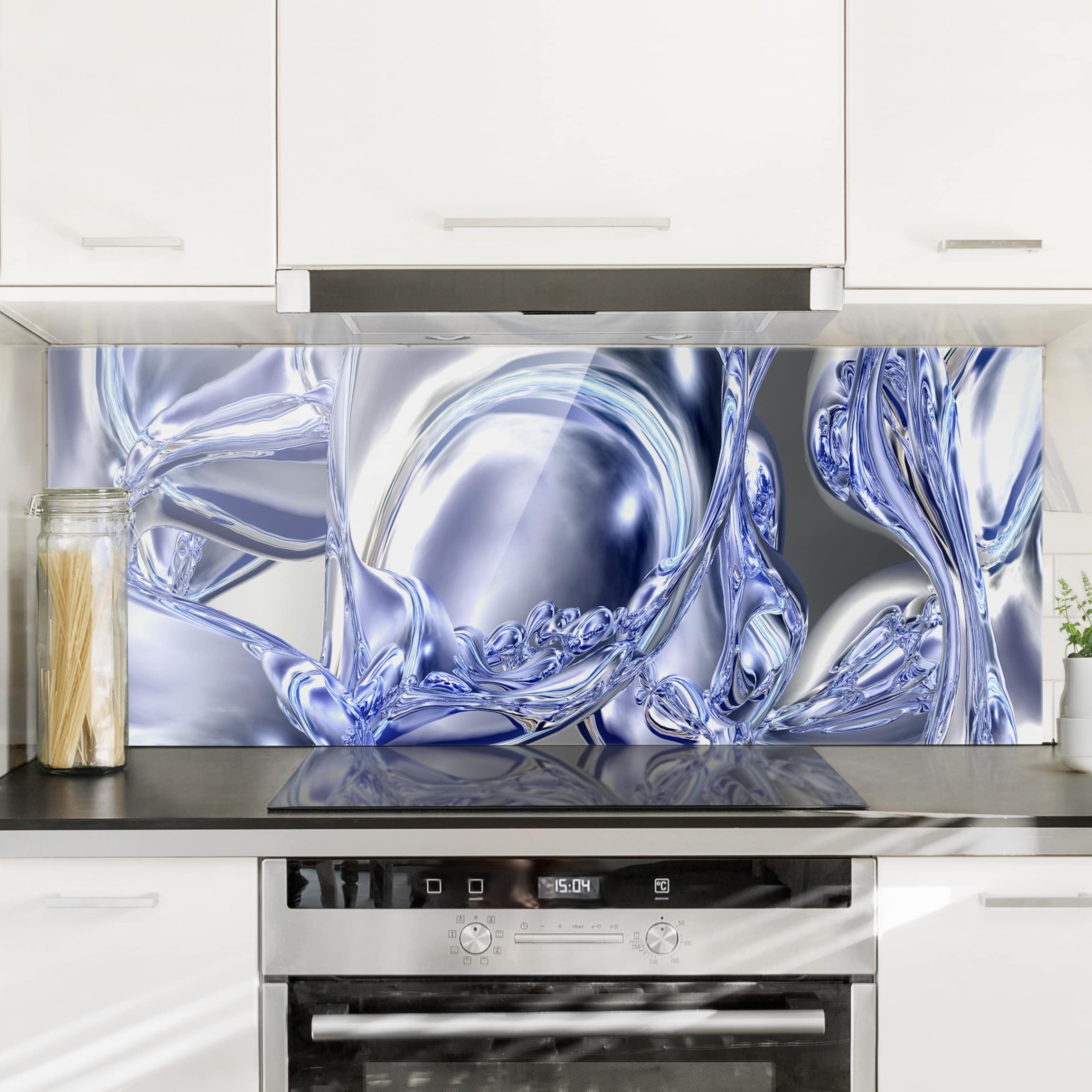 Glas Spritzschutz - Panorama Liquid Smoke