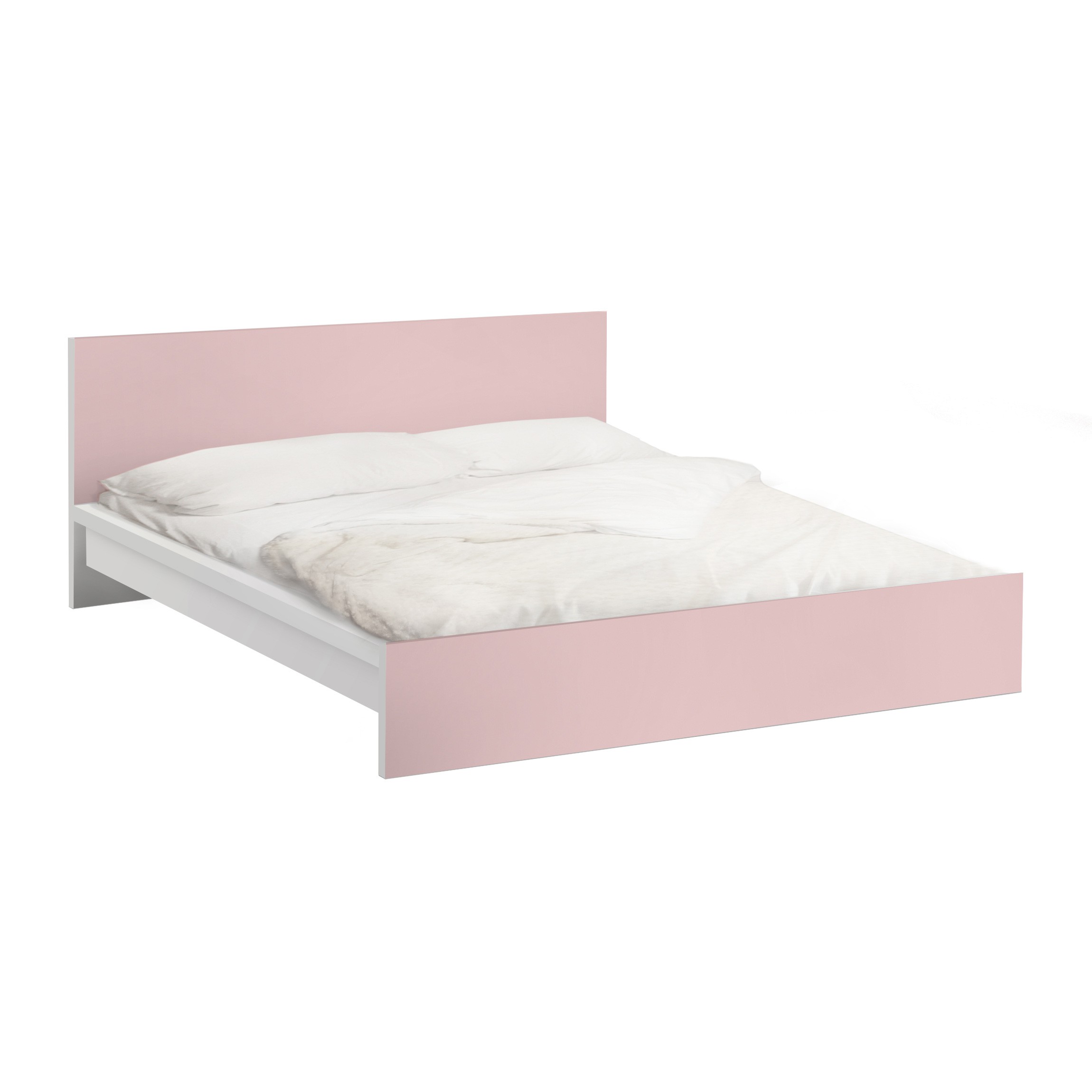 Möbelfolie für IKEA Malm Bett 140 cm Breite Colour Rose