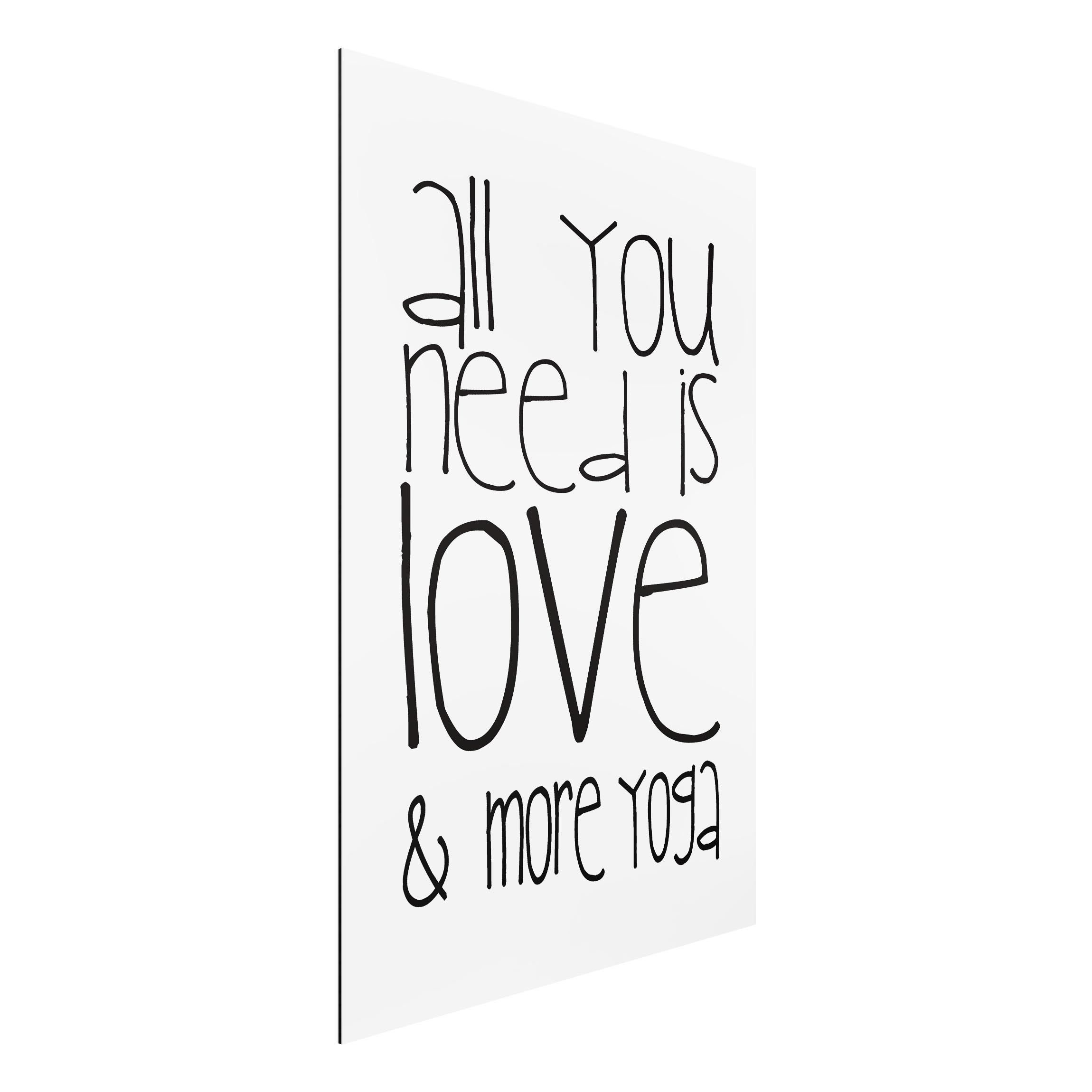 Alu-Dibond Outdoor Bild Love and Yoga