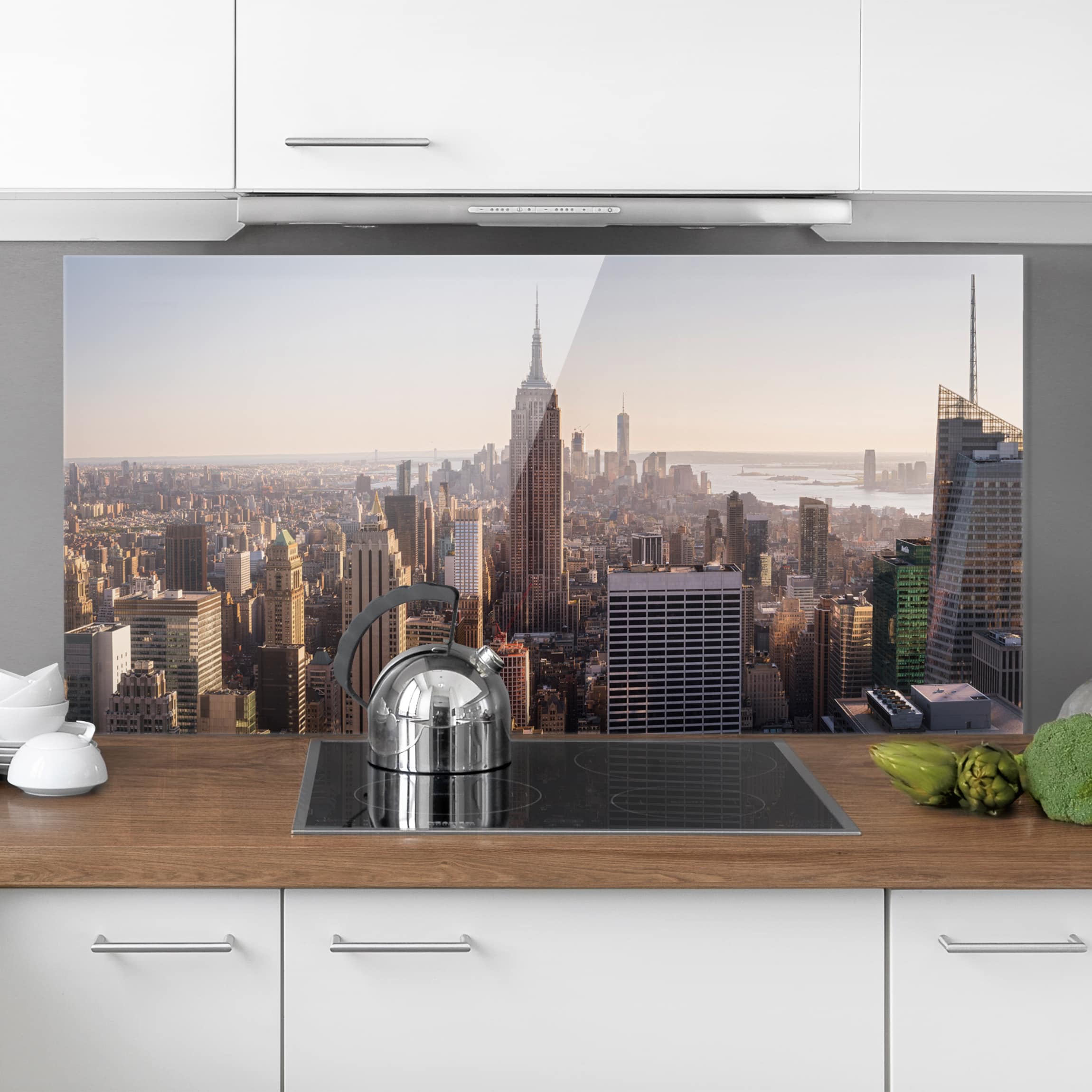 Glas Spritzschutz - Querformat 2:1 Blick vom Top of the Rock